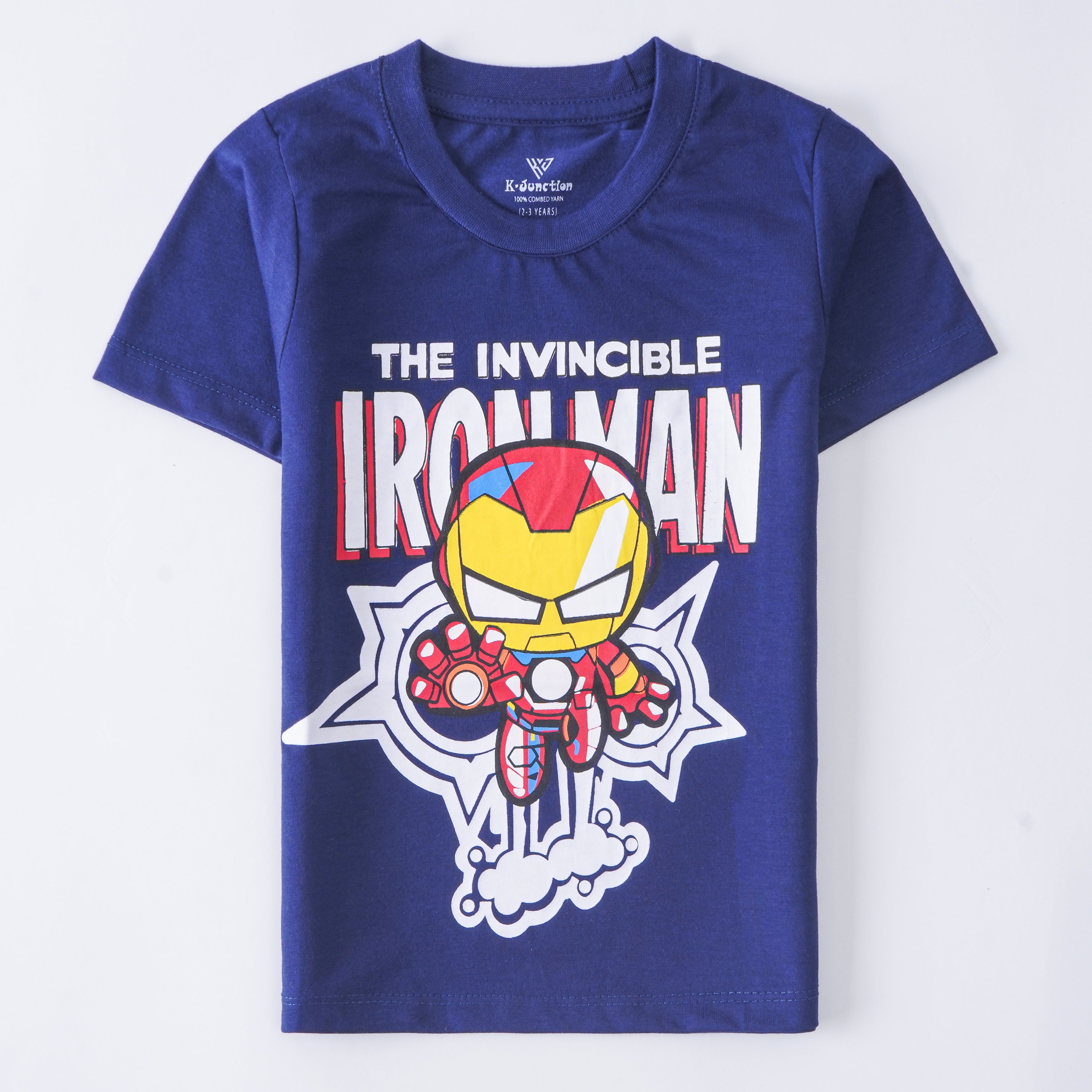 Infant Boys Half Sleeves-Printed T-Shirt (Iron-man)
