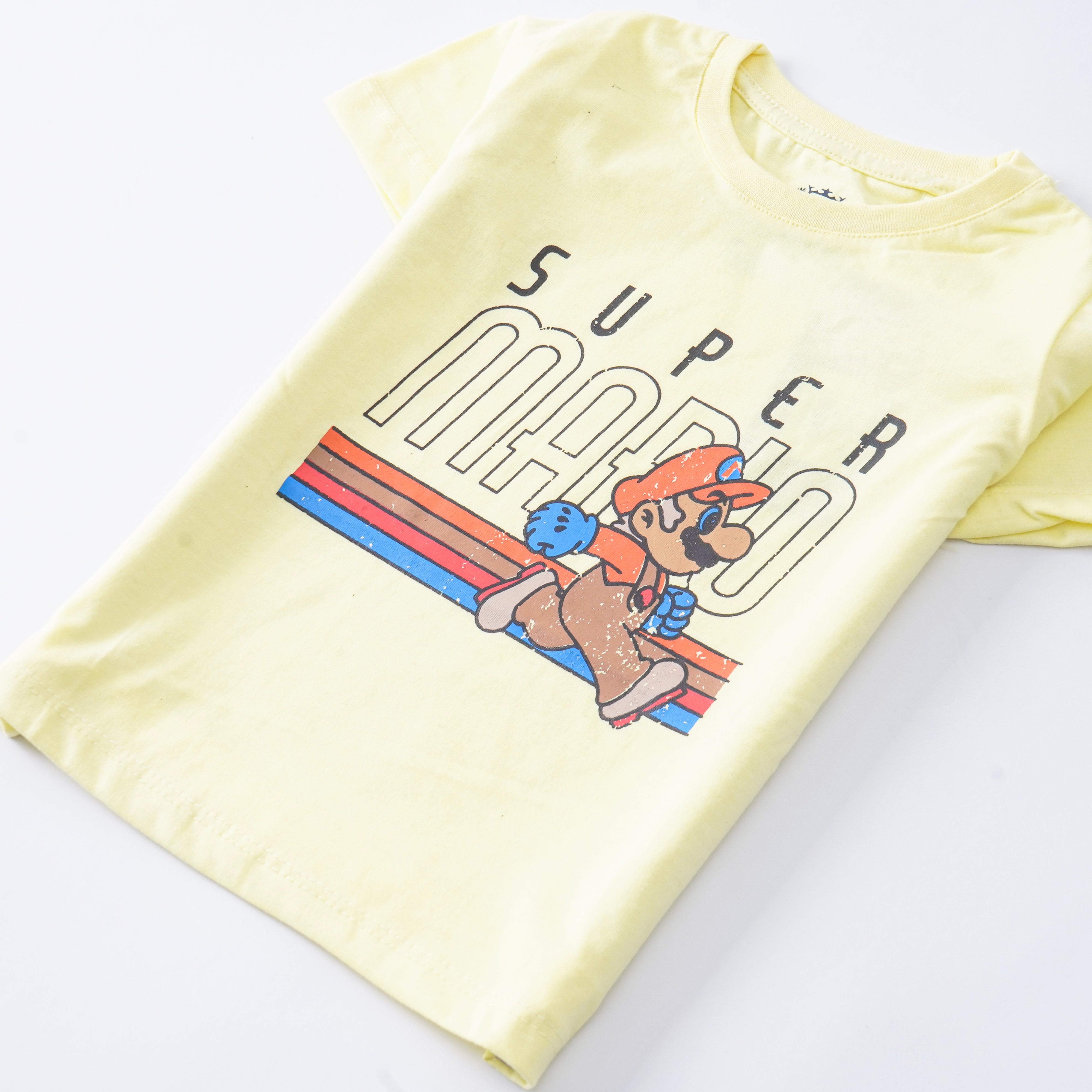 Boys Half Sleeves-Printed T-Shirt (Mario)