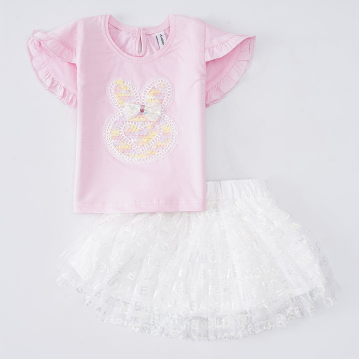Girls Half Sleeves 2 Piece Suit
