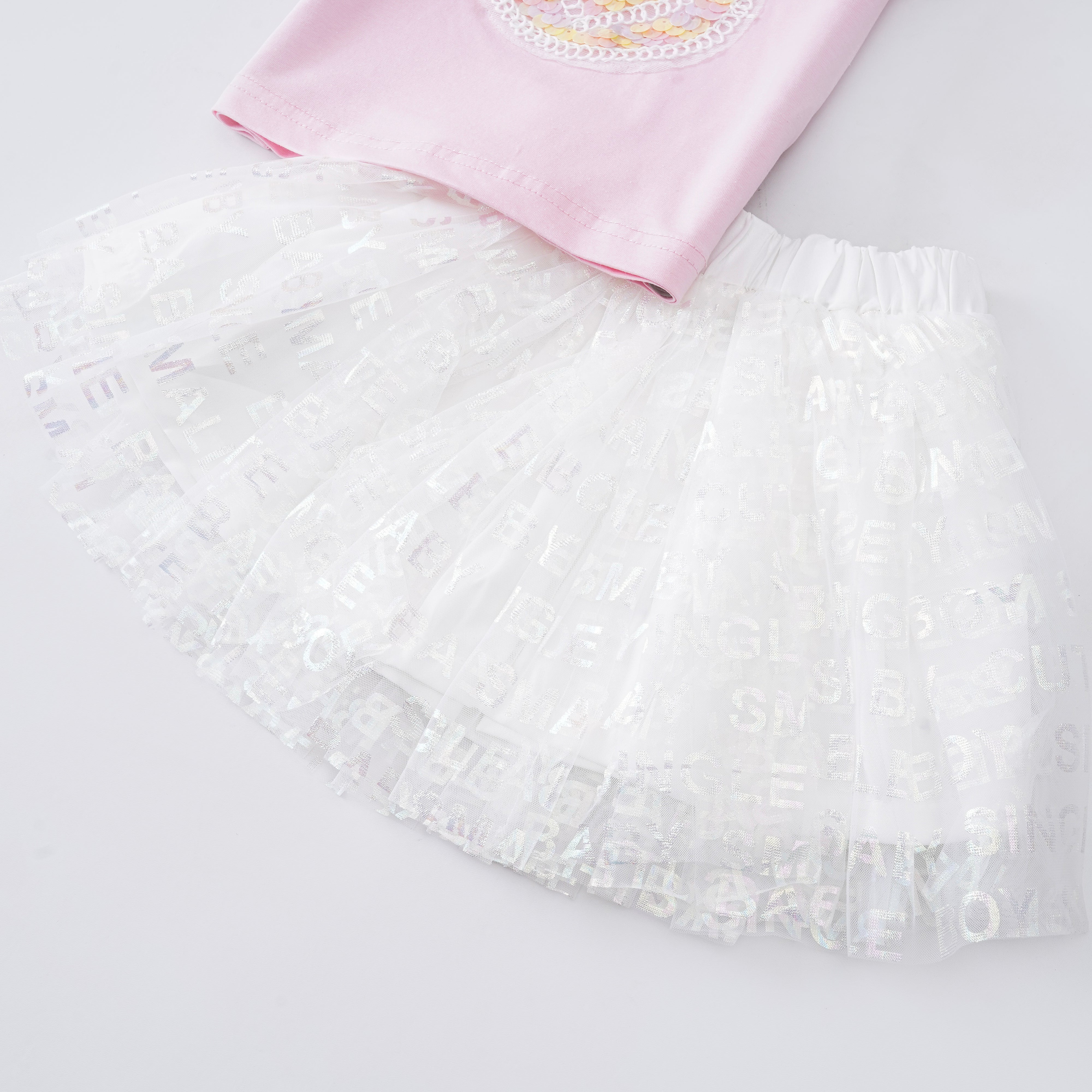 Girls Half Sleeves 2 Piece Suit