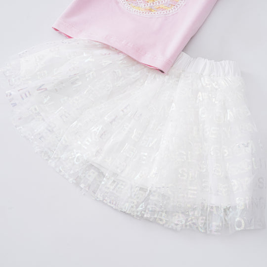 Girls Half Sleeves 2 Piece Suit