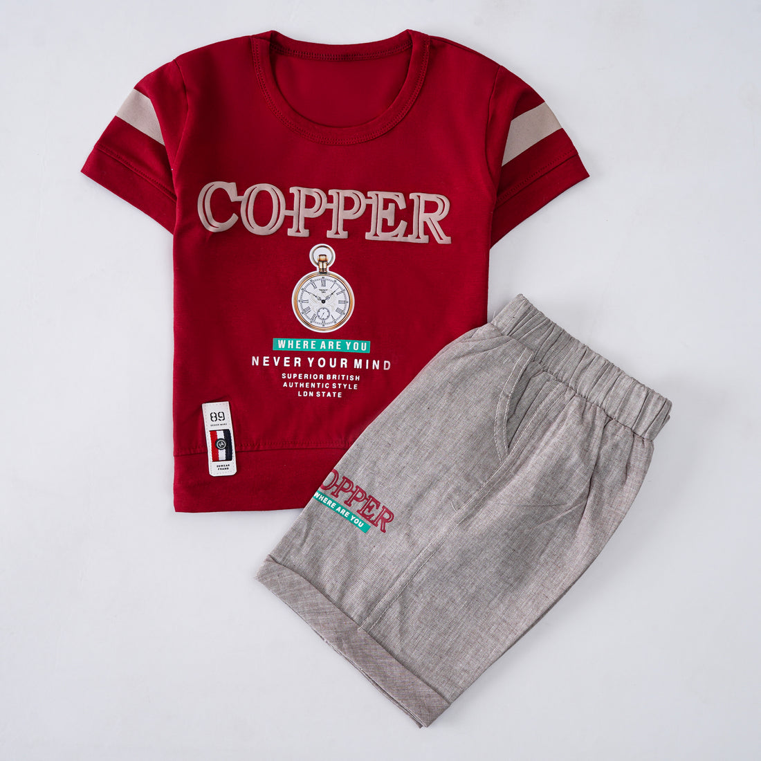 Boys Half Sleeves 2 Piece Suit