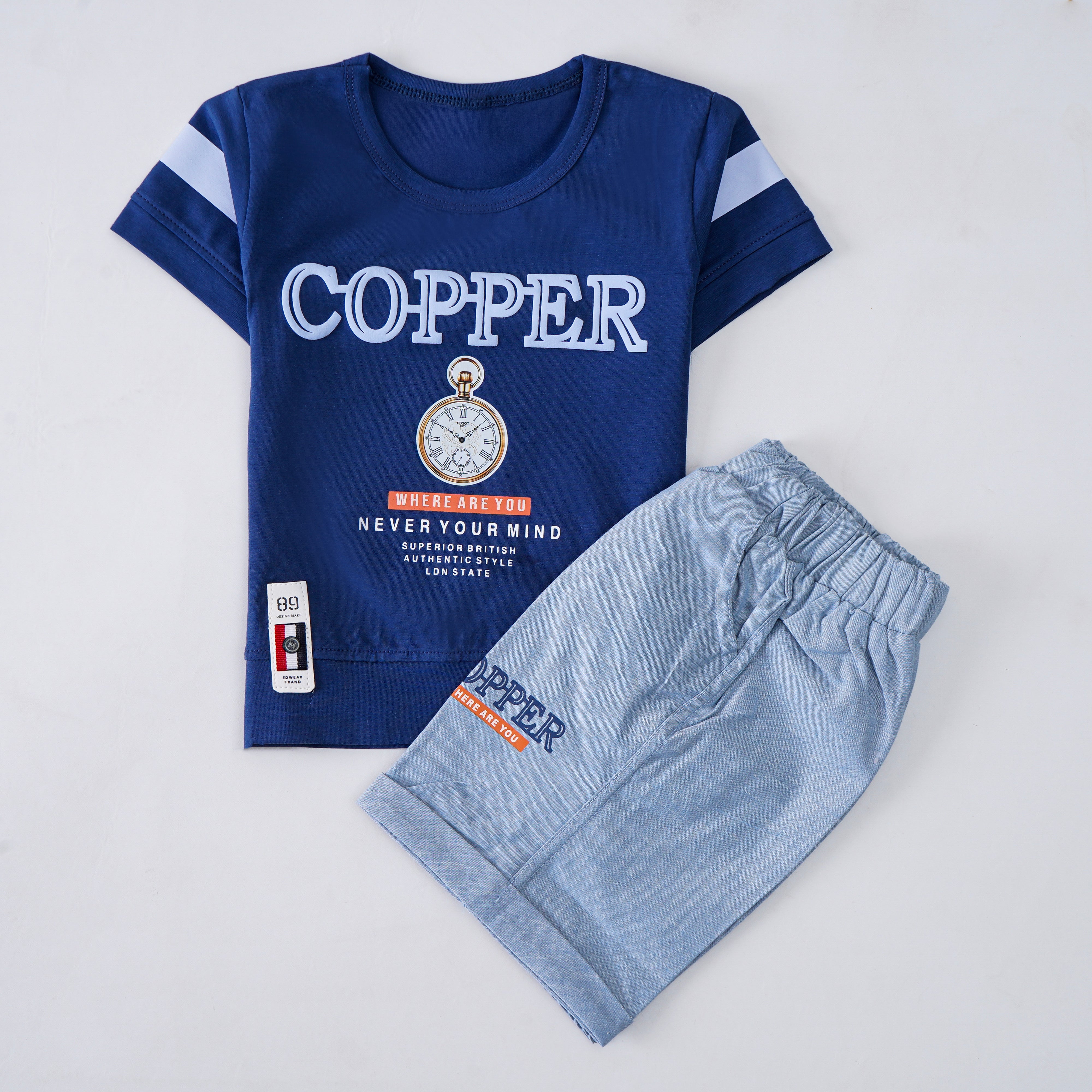 Boys Half Sleeves 2 Piece Suit