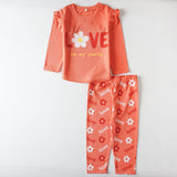 Girls Printed Full Sleeve Suit (Love)