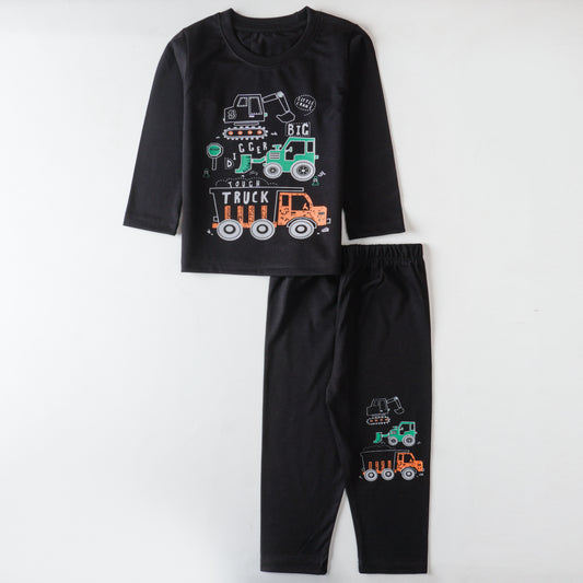 Boys Printed Full Sleeve Suit