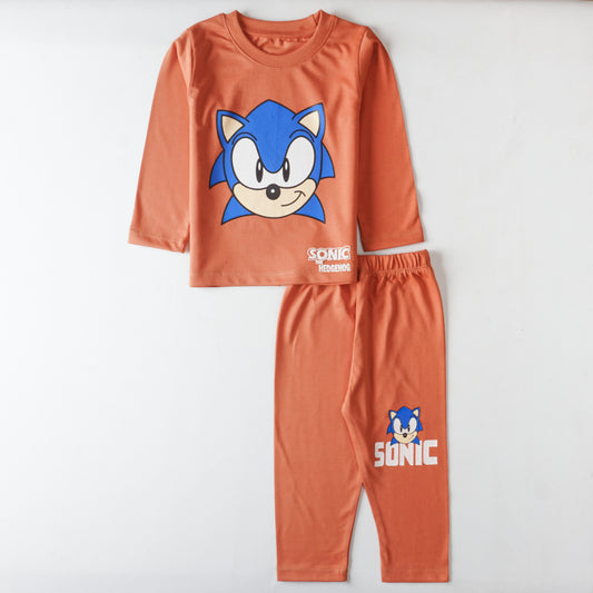 Boys Printed Full Sleeve Suit (Sonic)