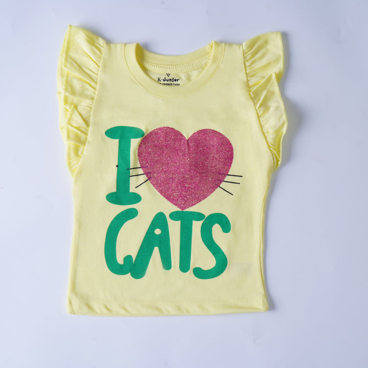 Girls T-shirt (I-Love-Cats)