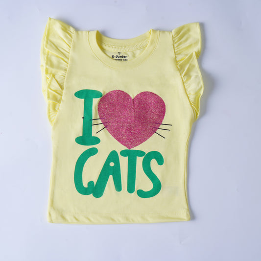 Girls T-shirt (I-Love-Cats)
