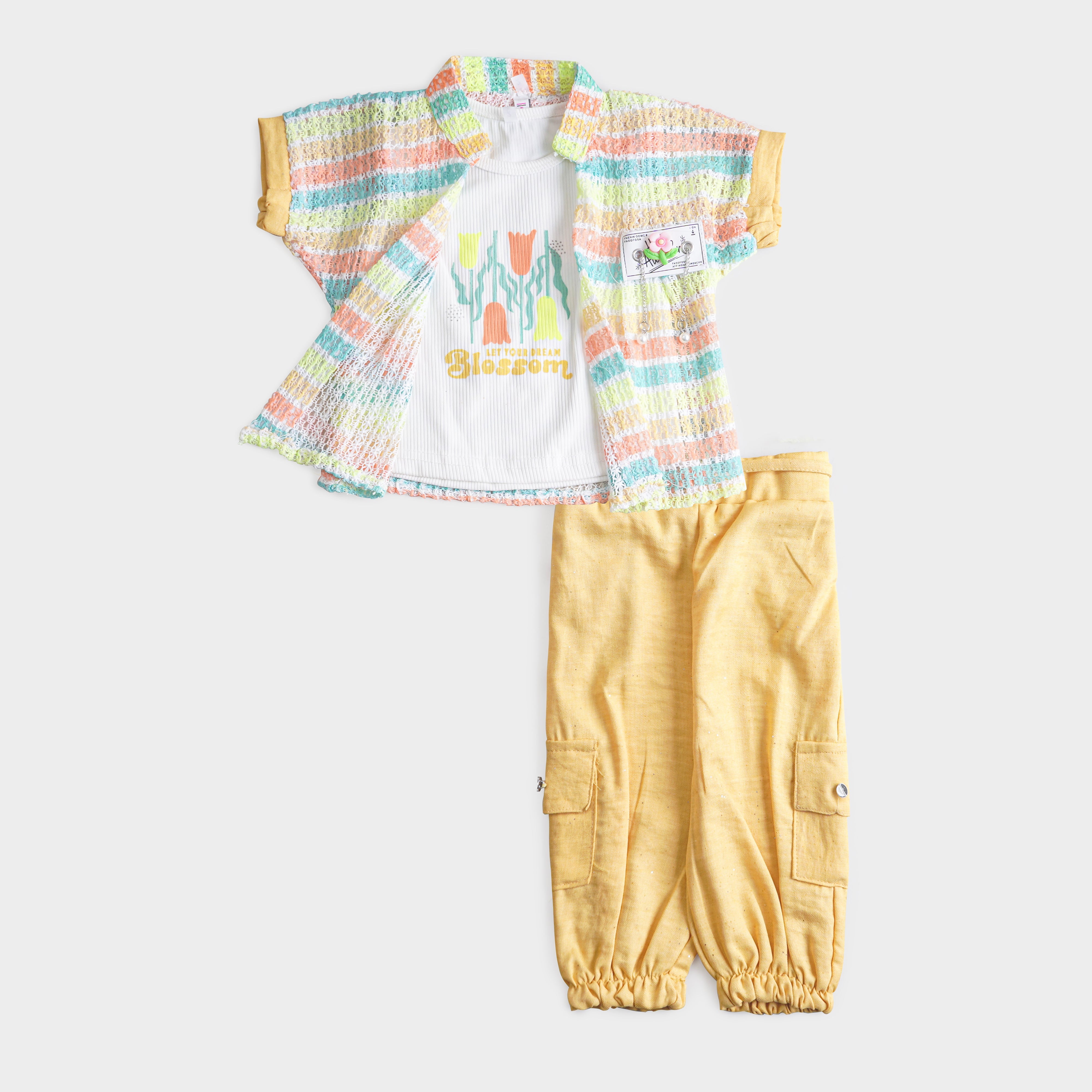 Imported Infant Baby Girl 3 Pcs Suit