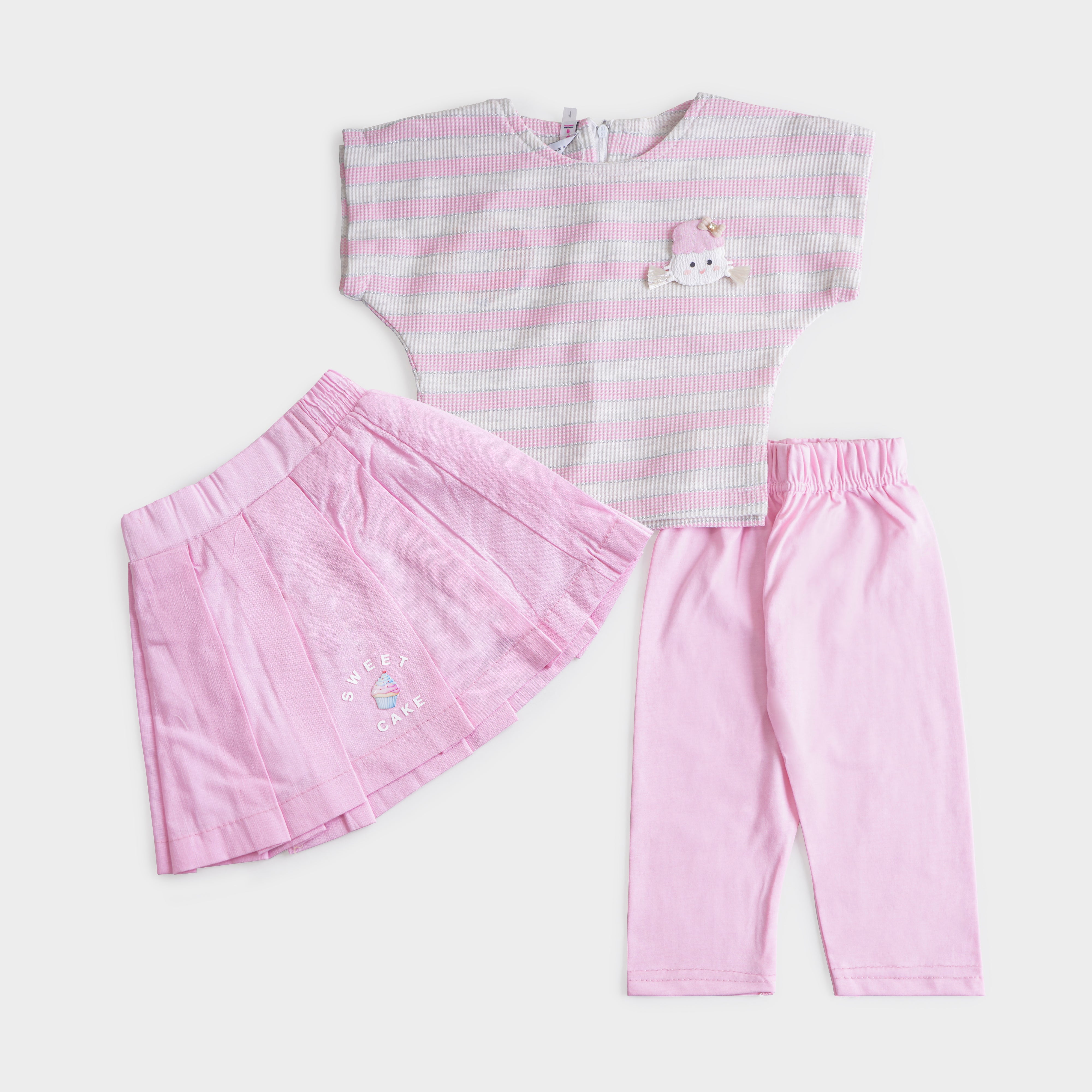Imported Infant Baby Girl 3 Pcs Skirt