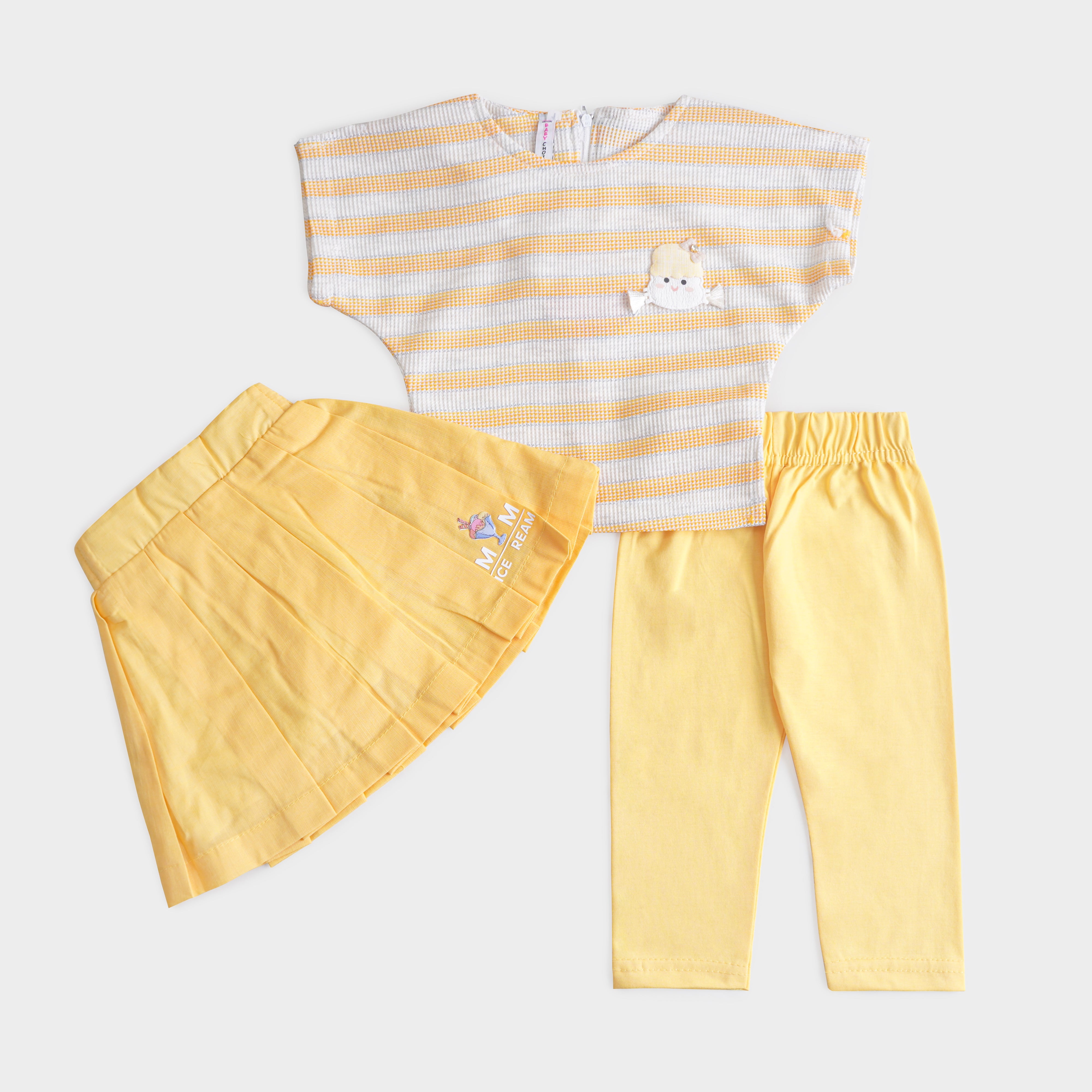 Imported Infant Baby Girl 3 Pcs Skirt