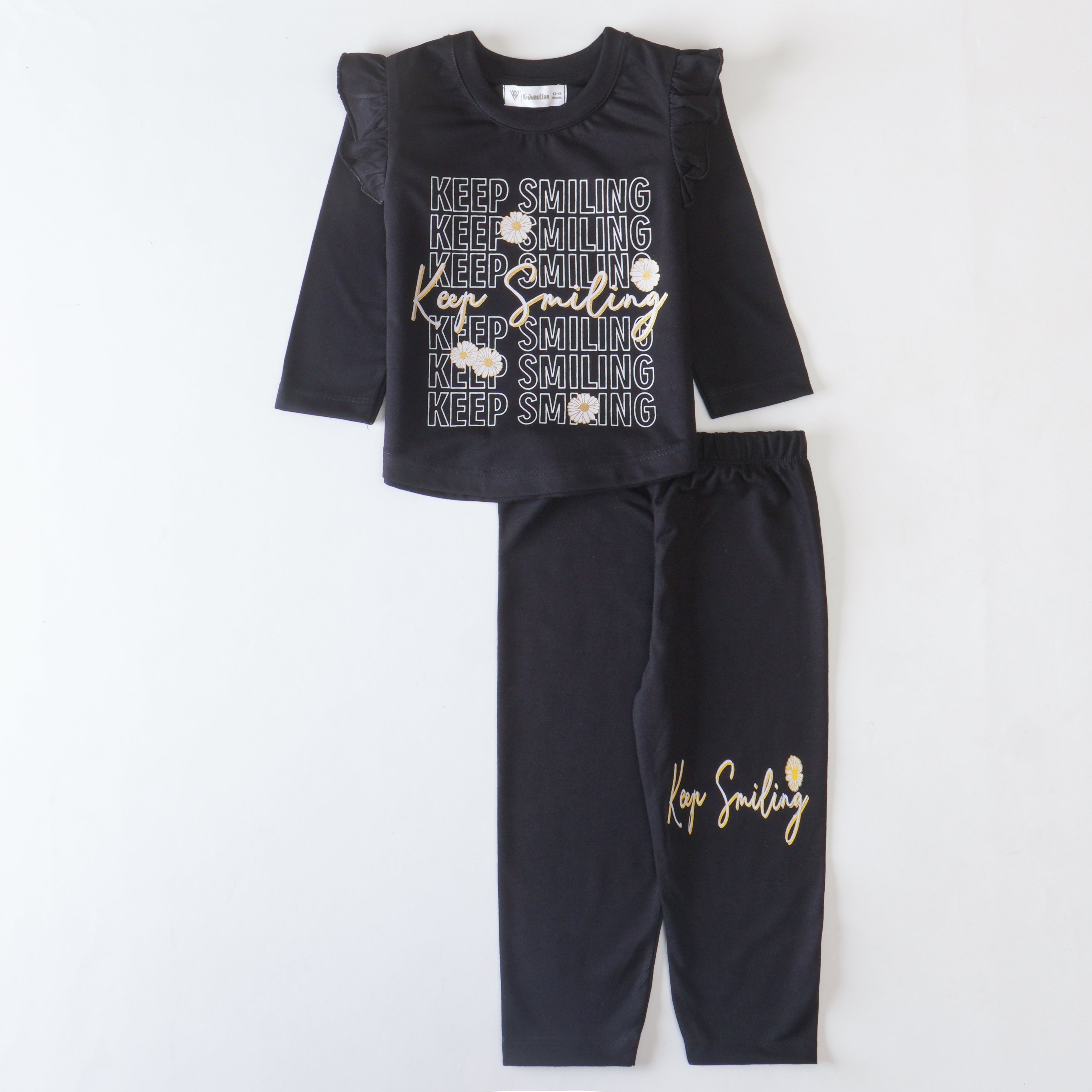 Girls Printed Full Sleeve Suit