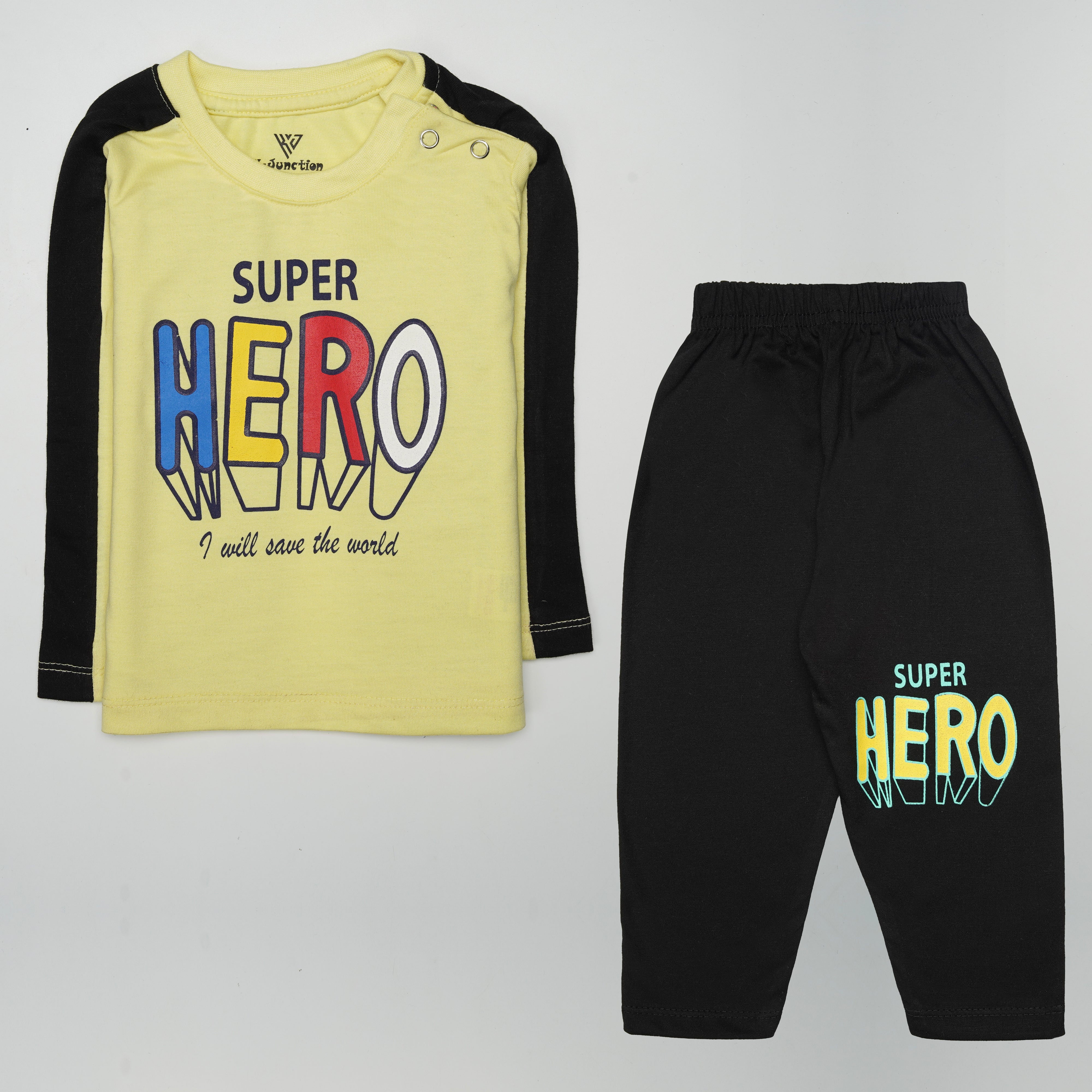 Infant Baba Printed Full Sleeve Suit (Super-Hero)