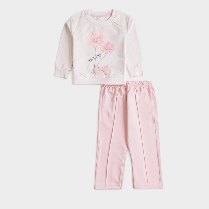 Infant Girls 2 Pcs Suit – Yellow, Pink & Green Winter Set (6-9 & 9-12 Months)