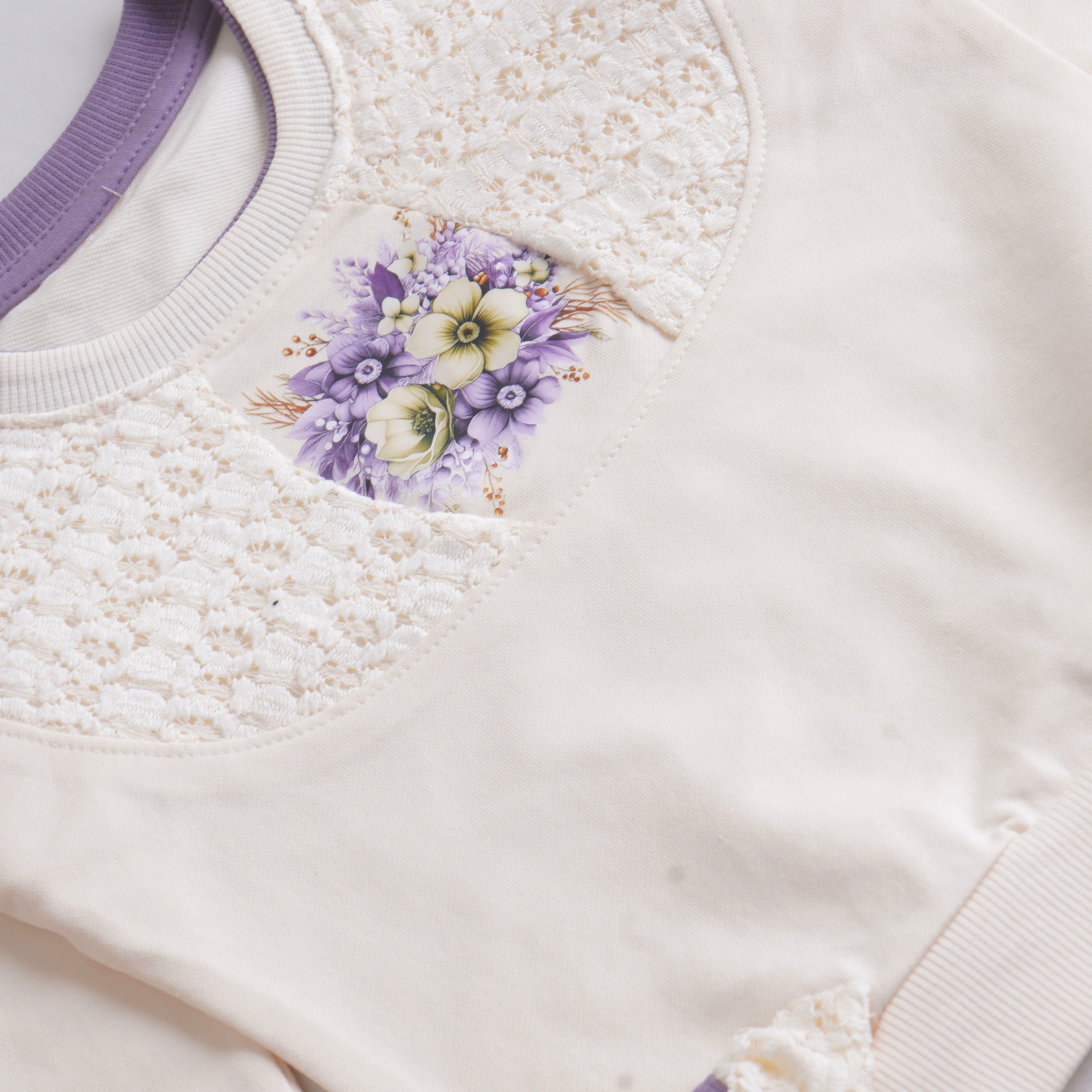 Infant Girls 2 Pcs Suit – Purple, Pink & Green Winter Set (6-9 & 9-12 Months)