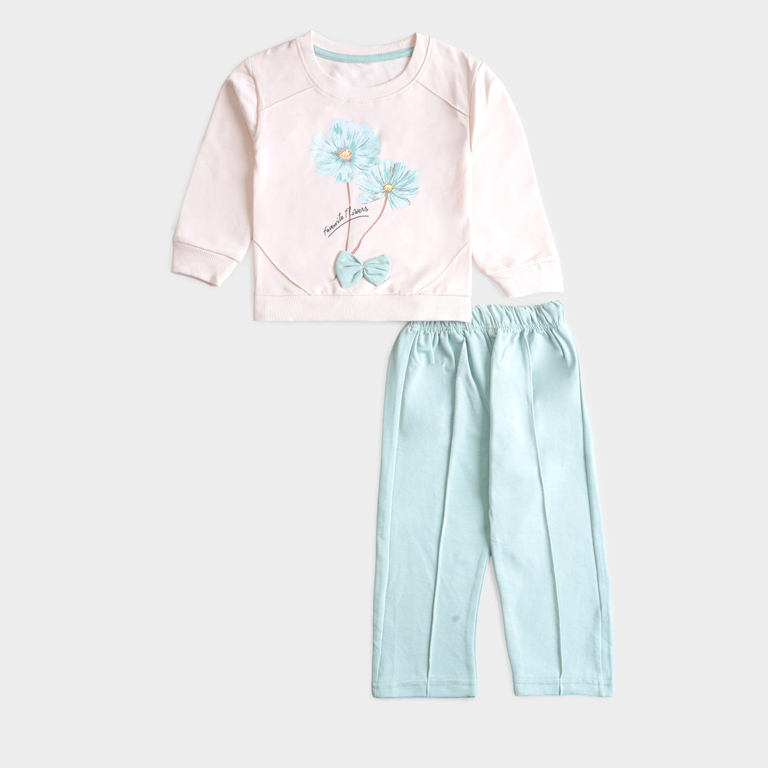 Infant Girls 2 Pcs Suit – Yellow, Pink & Green Winter Set (6-9 & 9-12 Months)