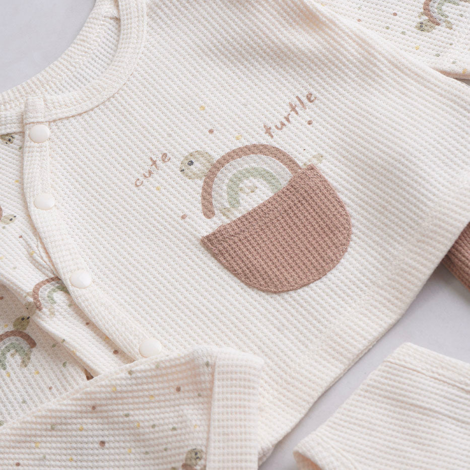Infant Boys 2 Pcs Suit – Brown & Green Winter Outfit Set (3-6 Months)