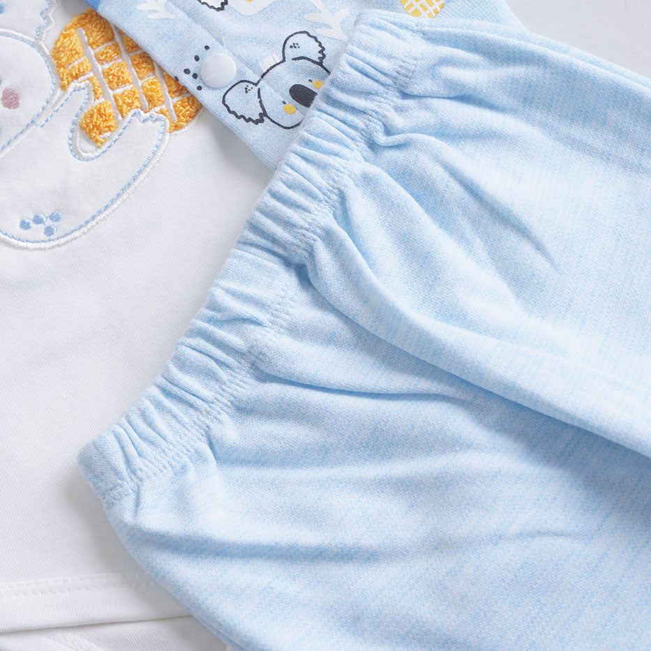 Infant Girls 3 Pcs Suit – Grey, Sky Blue & Skin Tone Winter Set (3-6 Months)