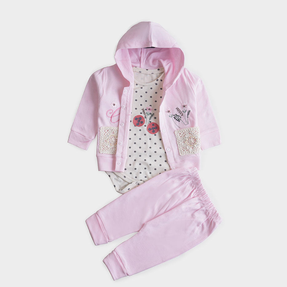 Infant Girls 3 Pcs Suit