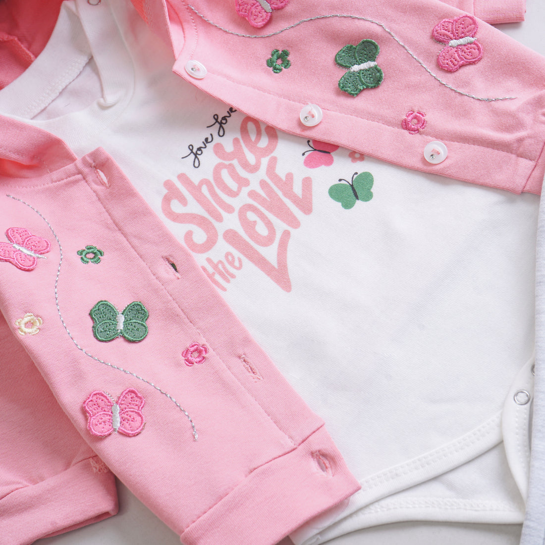 Infant Girls 3 Pcs Suit – 7 Vibrant Colors Winter Outfit Set (3-6 Months)