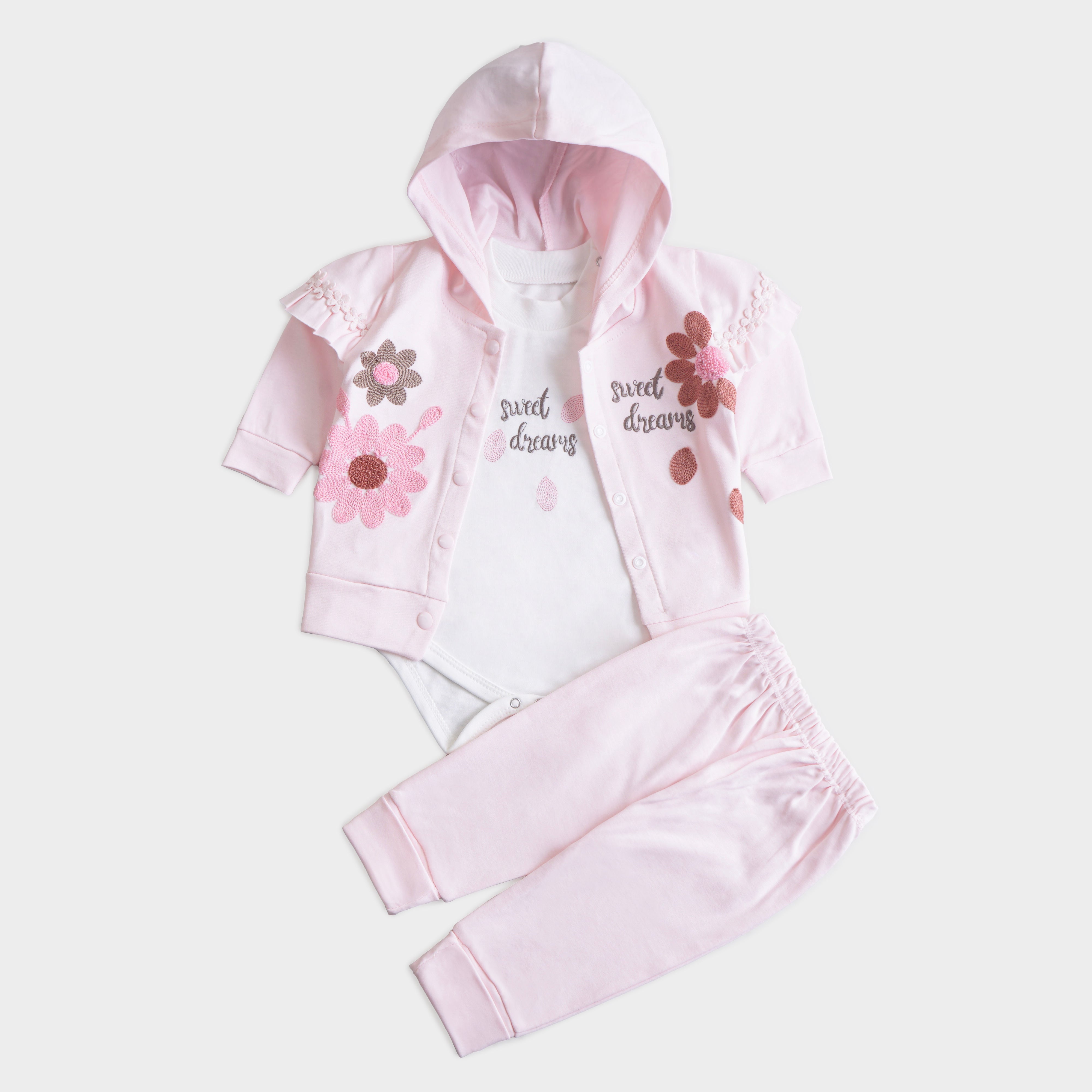 Infant Girls 3 Pcs Suit