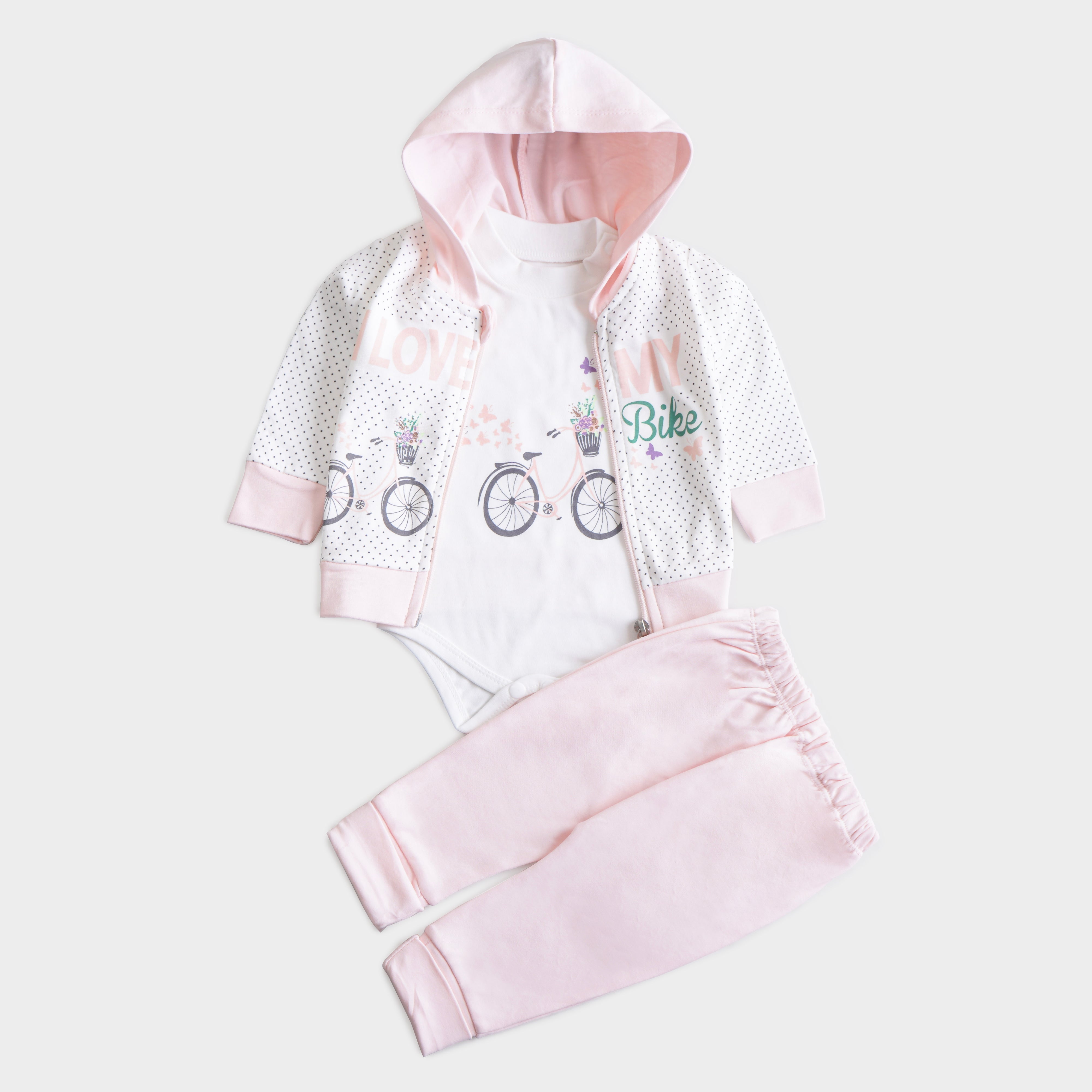 Infant Girls 3 Pcs Suit