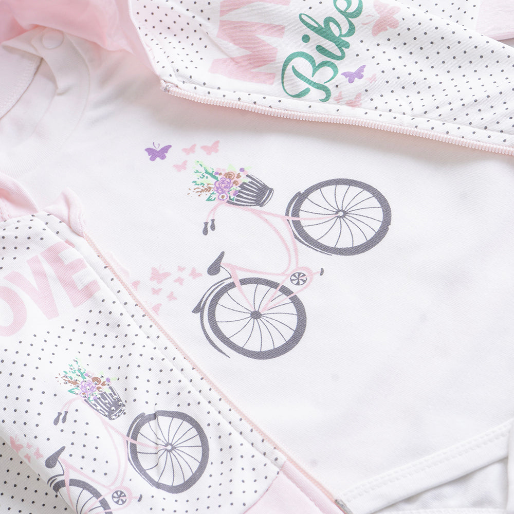 Infant Girls 3 Pcs Suit – Pink, Green, Peach & Yellow Winter Set (3-6 Months)