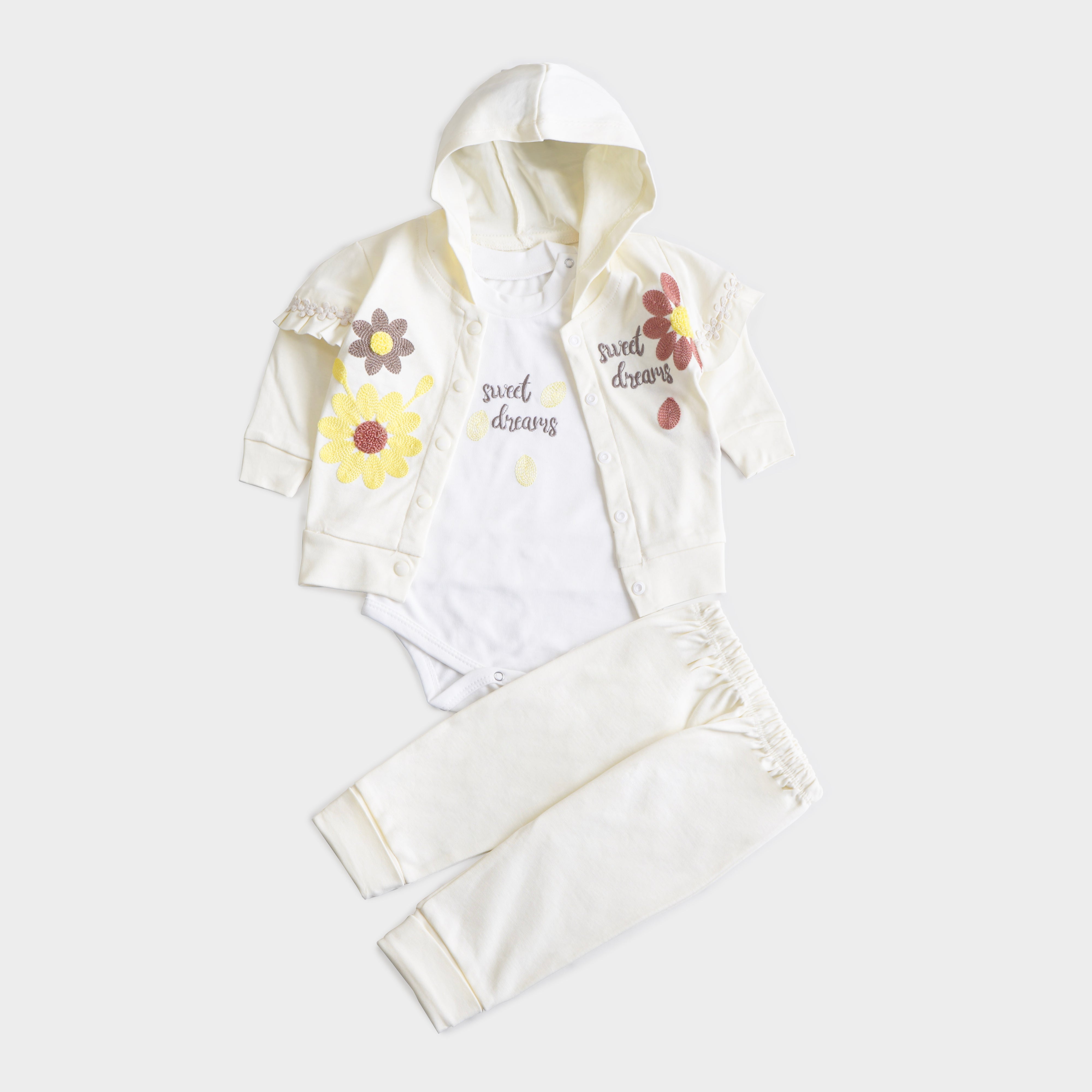 Infant Girls 3 Pcs Suit