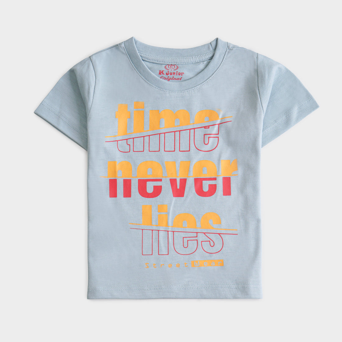 infant Boys Half Sleeves-Printed T-Shirt (Time)