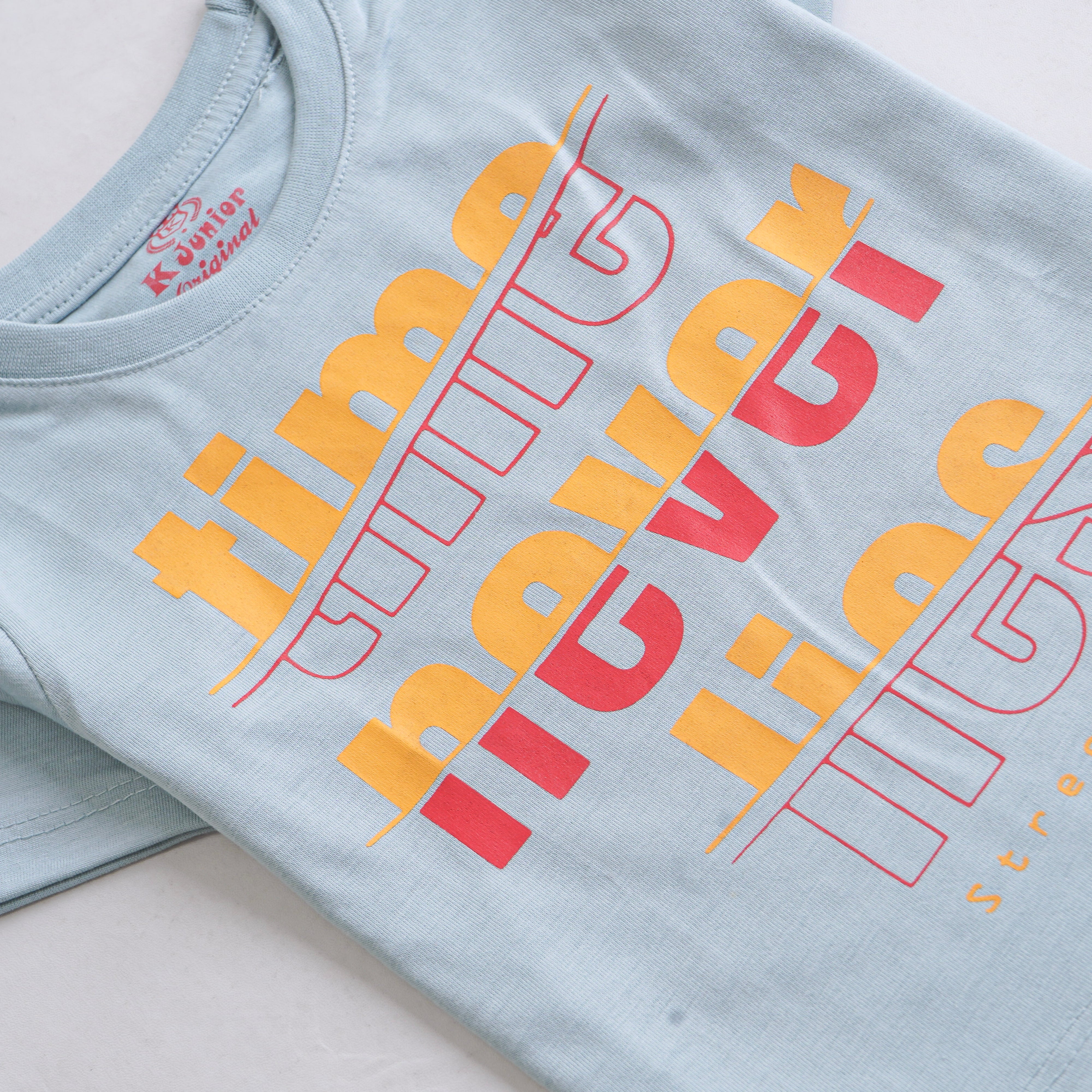 infant Boys Half Sleeves-Printed T-Shirt (Time)