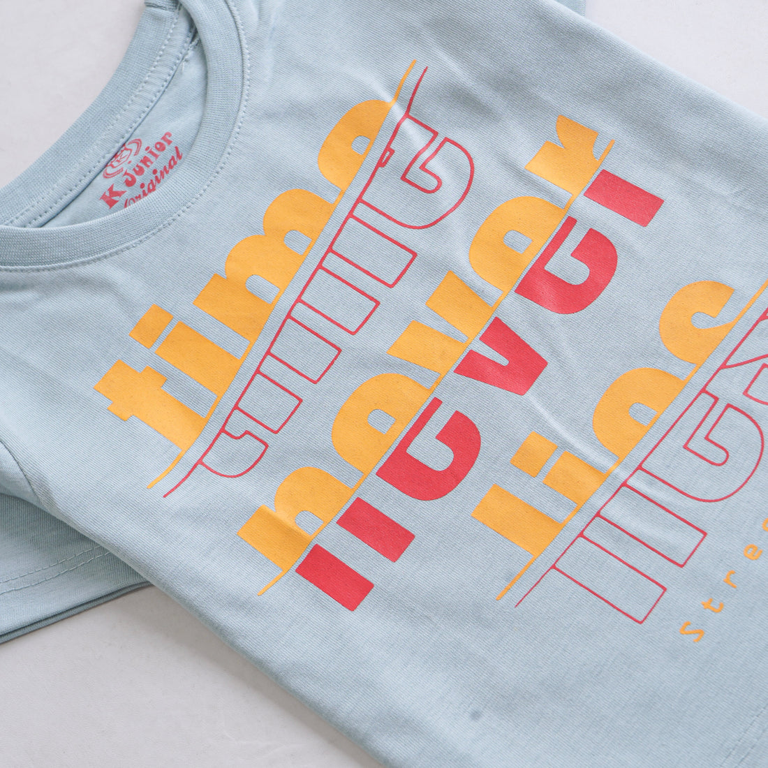 infant Boys Half Sleeves-Printed T-Shirt (Time)