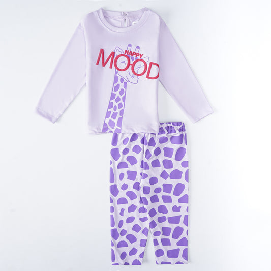 Girls Printed Full Sleeve Suit