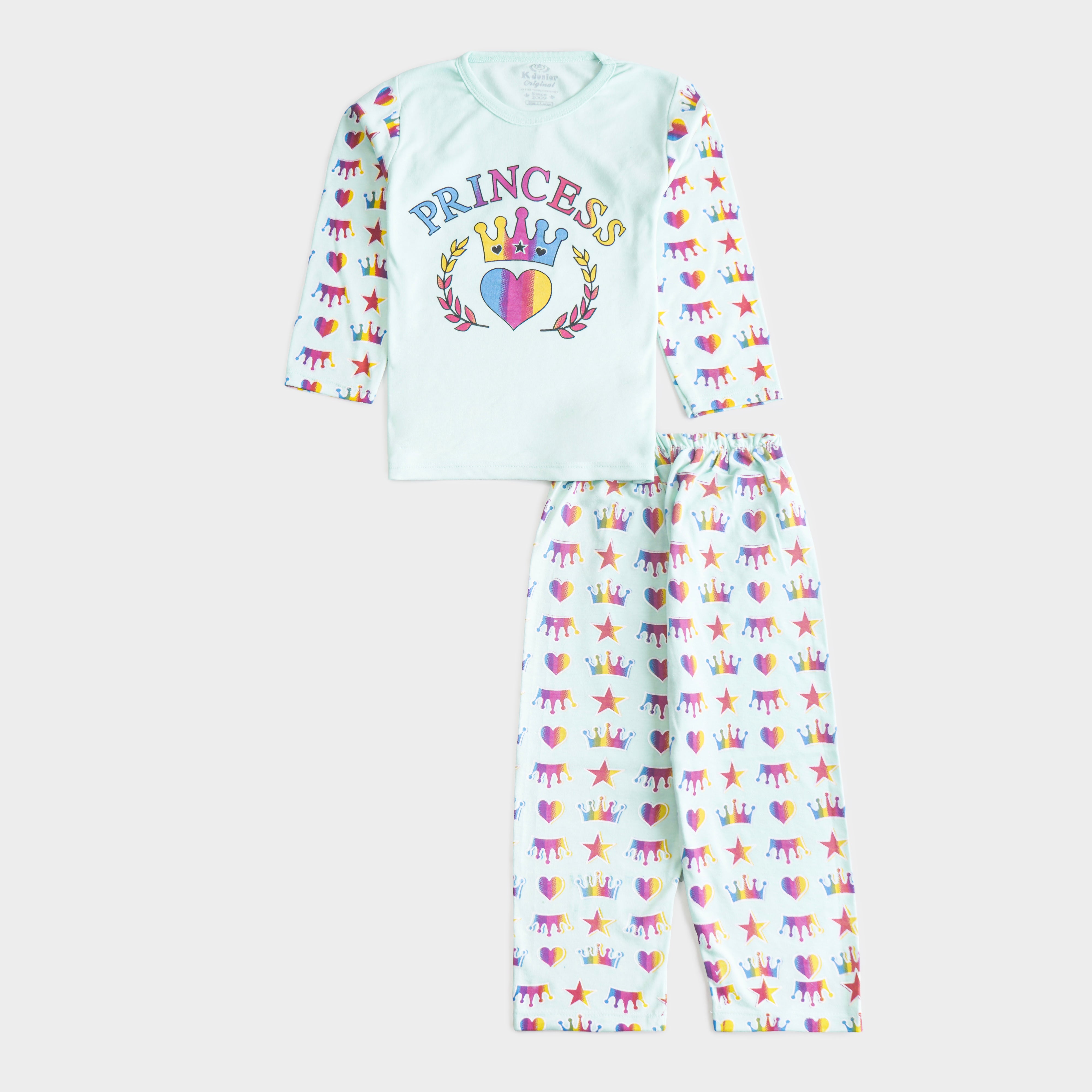 Girls Printed Full Sleeve Suit