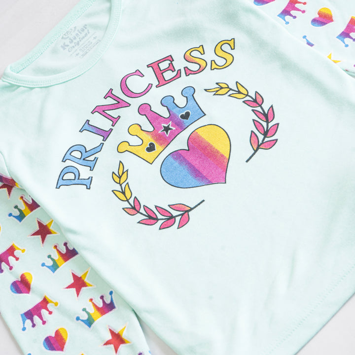 Girls Printed Full Sleeve Suit
