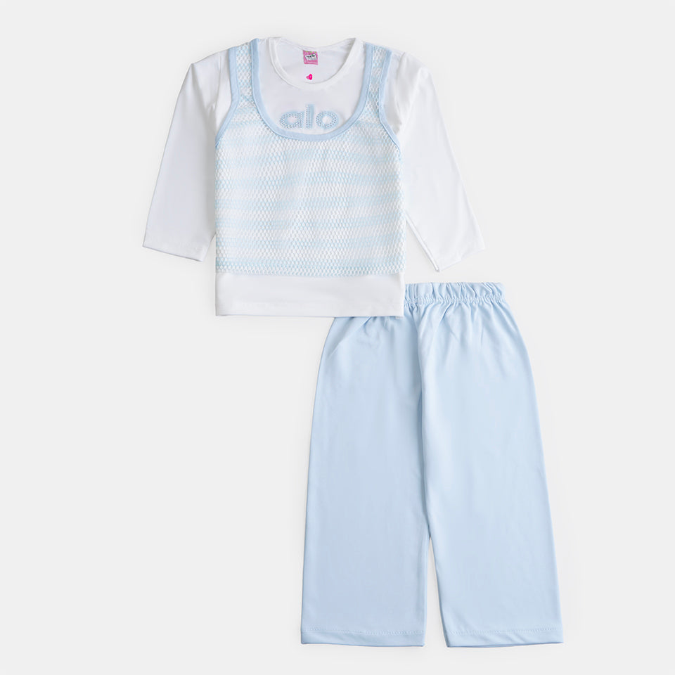 Girls Printed Full Sleeve Suit