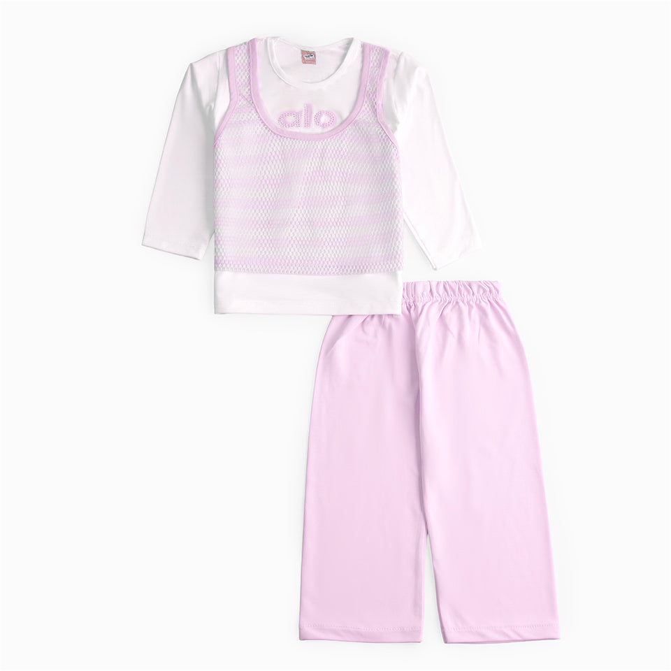 Girls Printed Full Sleeve Suit