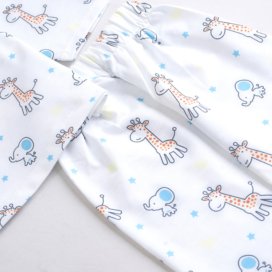 Boys Printed Full Sleeve Suit – Cyan & Yellow Winter Set (12 Months to 3 Years)