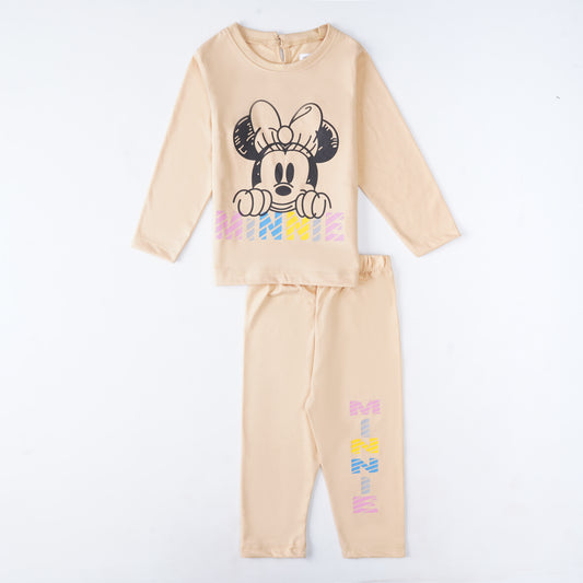 Girls Printed Full Sleeve Suit (Minnie-Mickey)