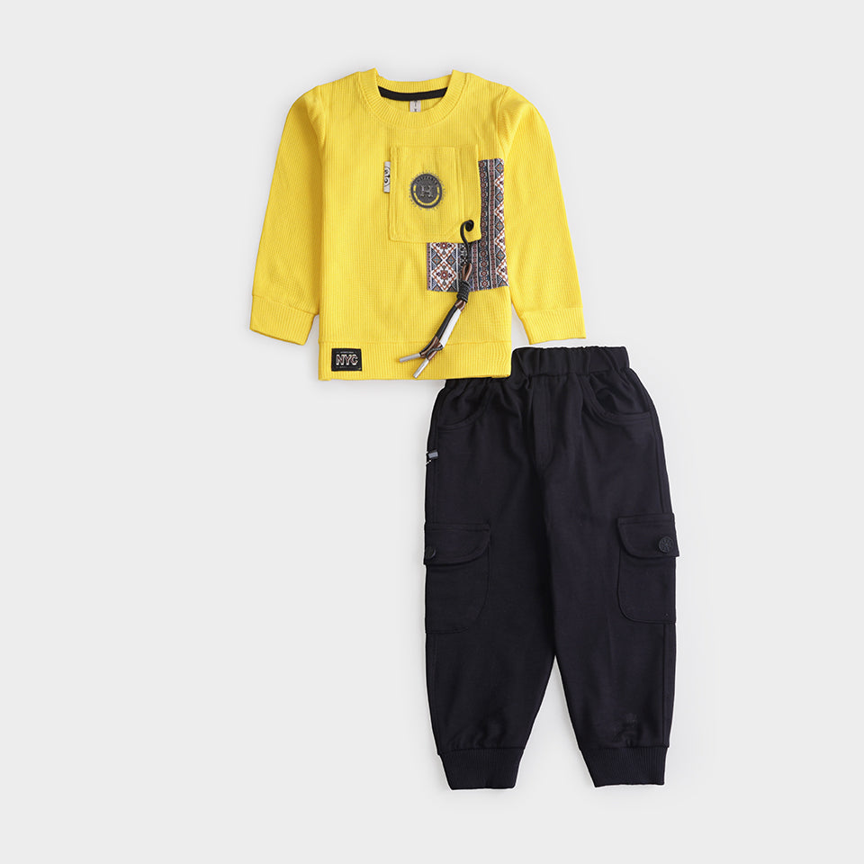 Boys Printed Full Sleeves Suit