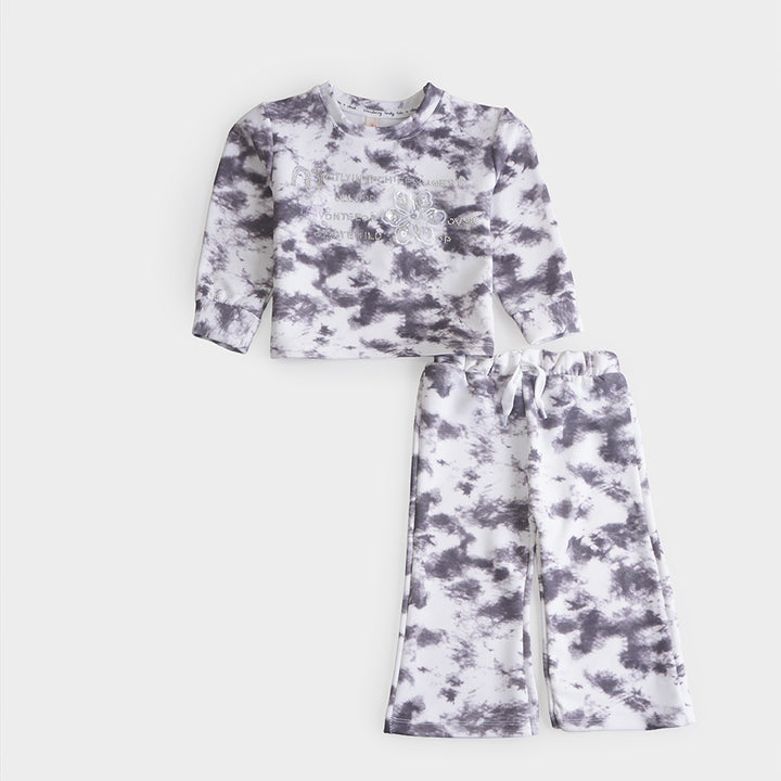 Girls Printed Full Sleeve Suit