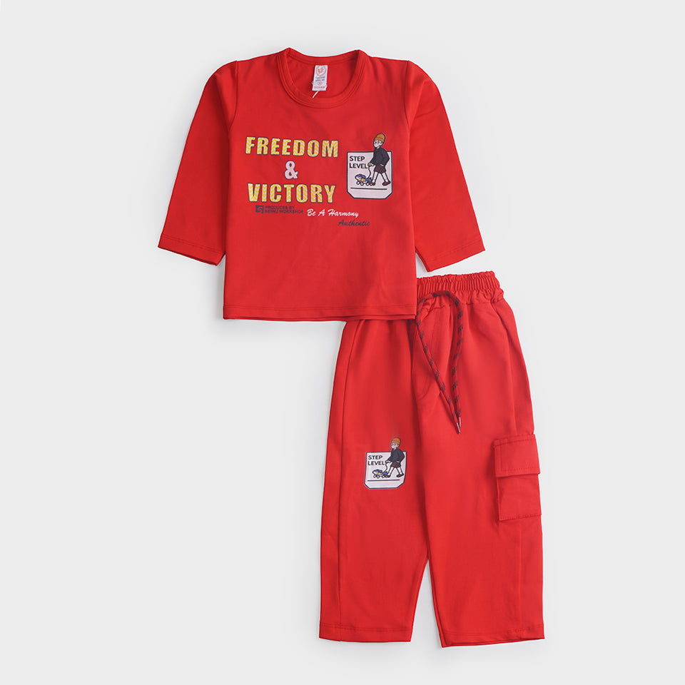 Boys Printed Full Sleeves Suit