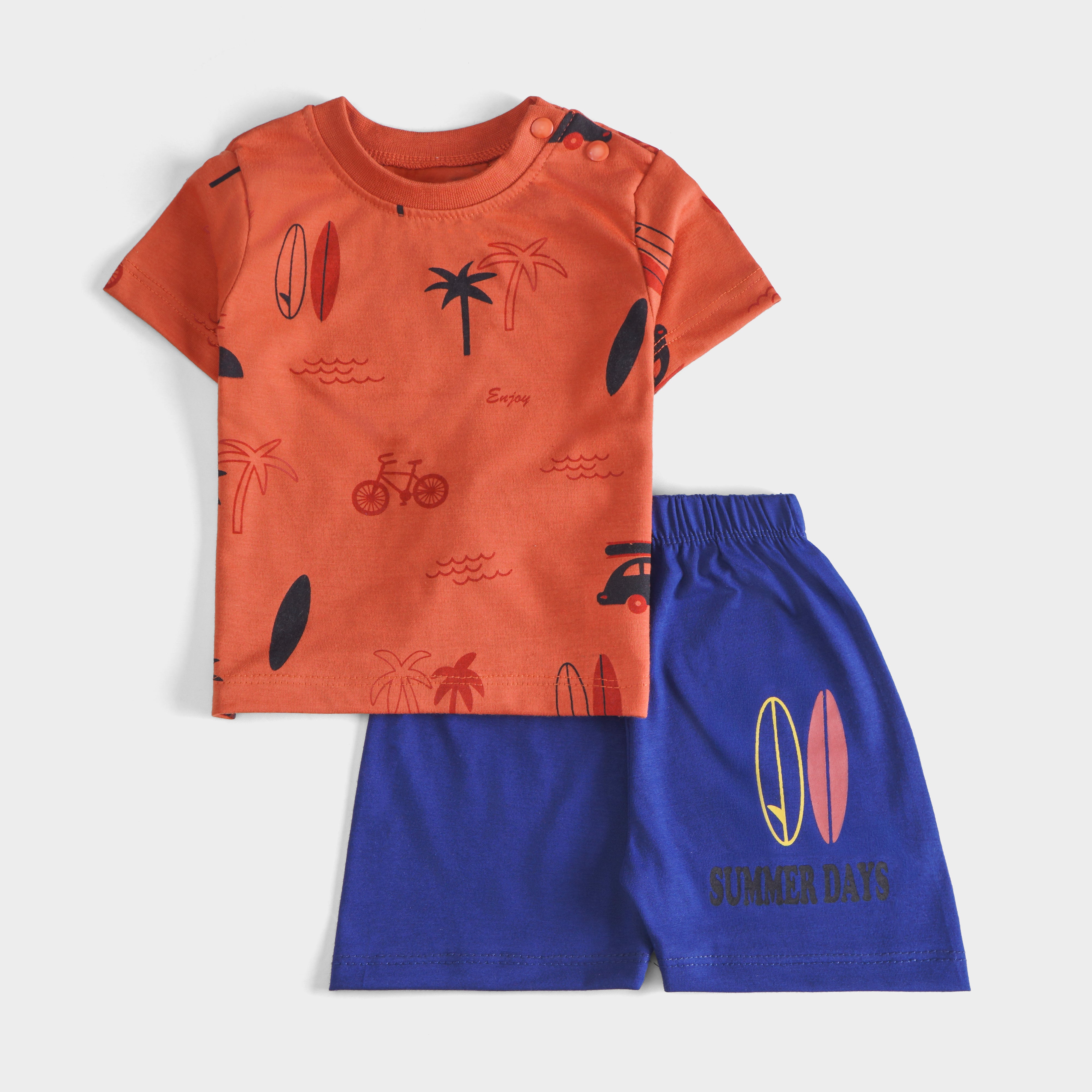 Boys Half Sleeves 2 Piece Suit