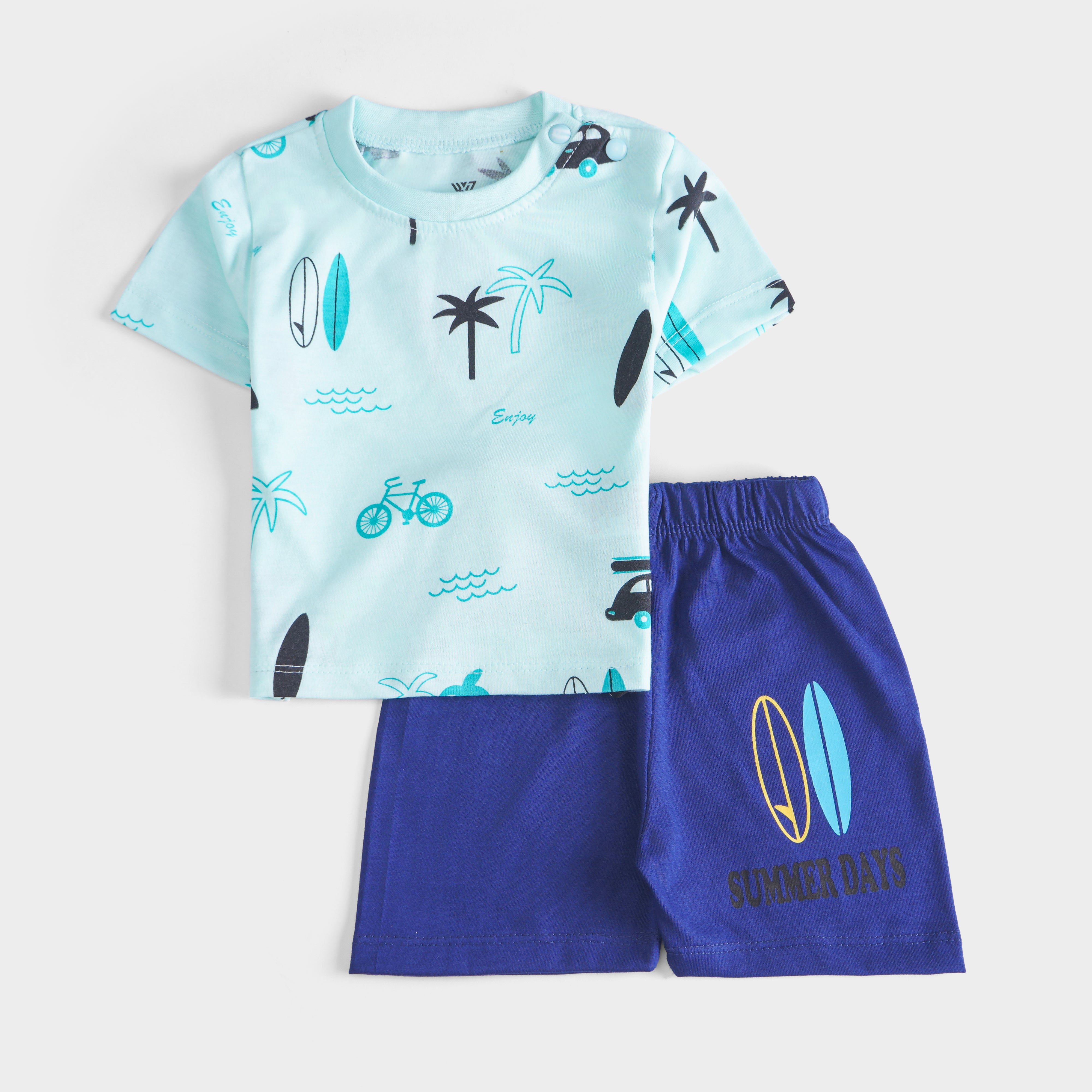Boys Half Sleeves 2 Piece Suit