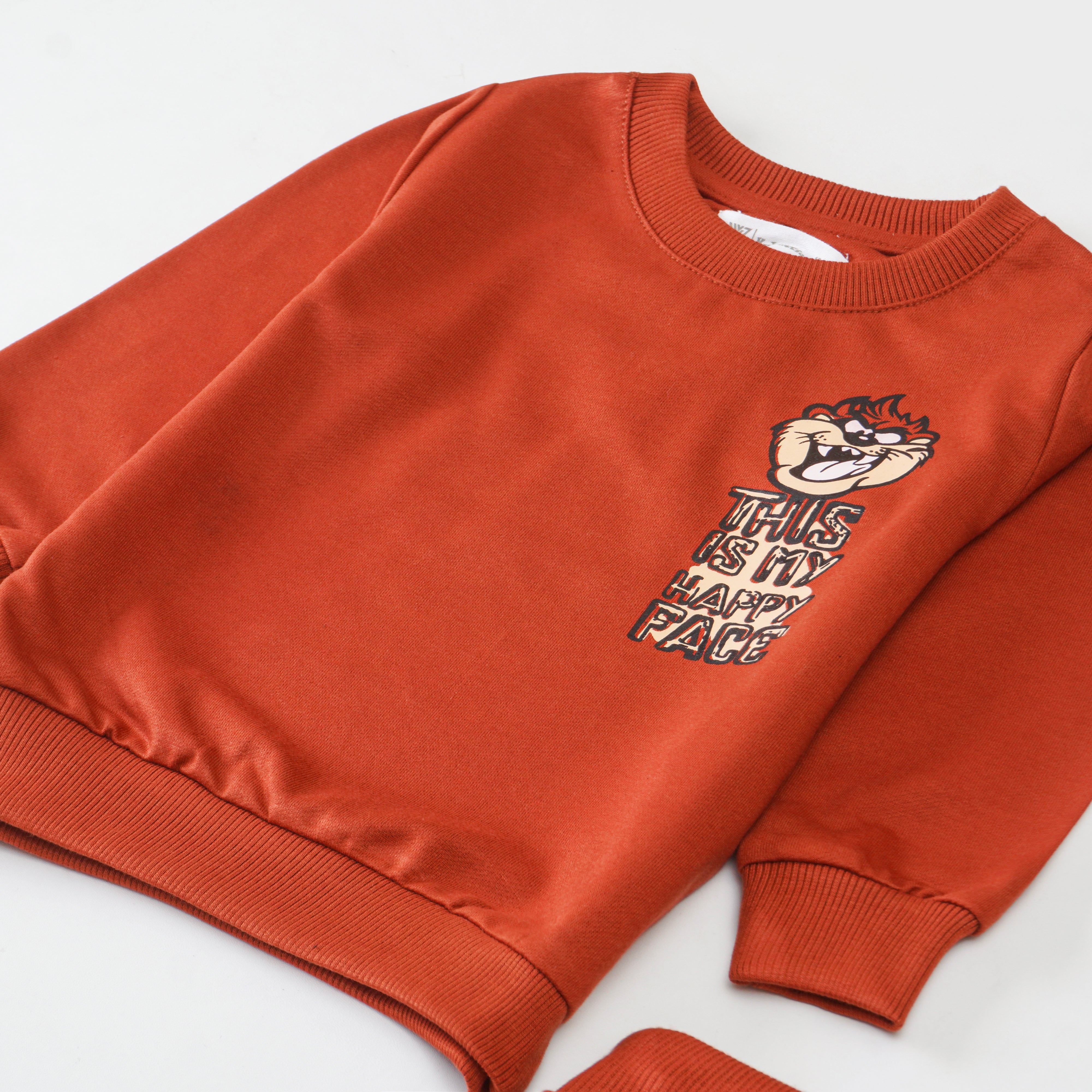 Boys Terry Printed Full Sleeve Suit