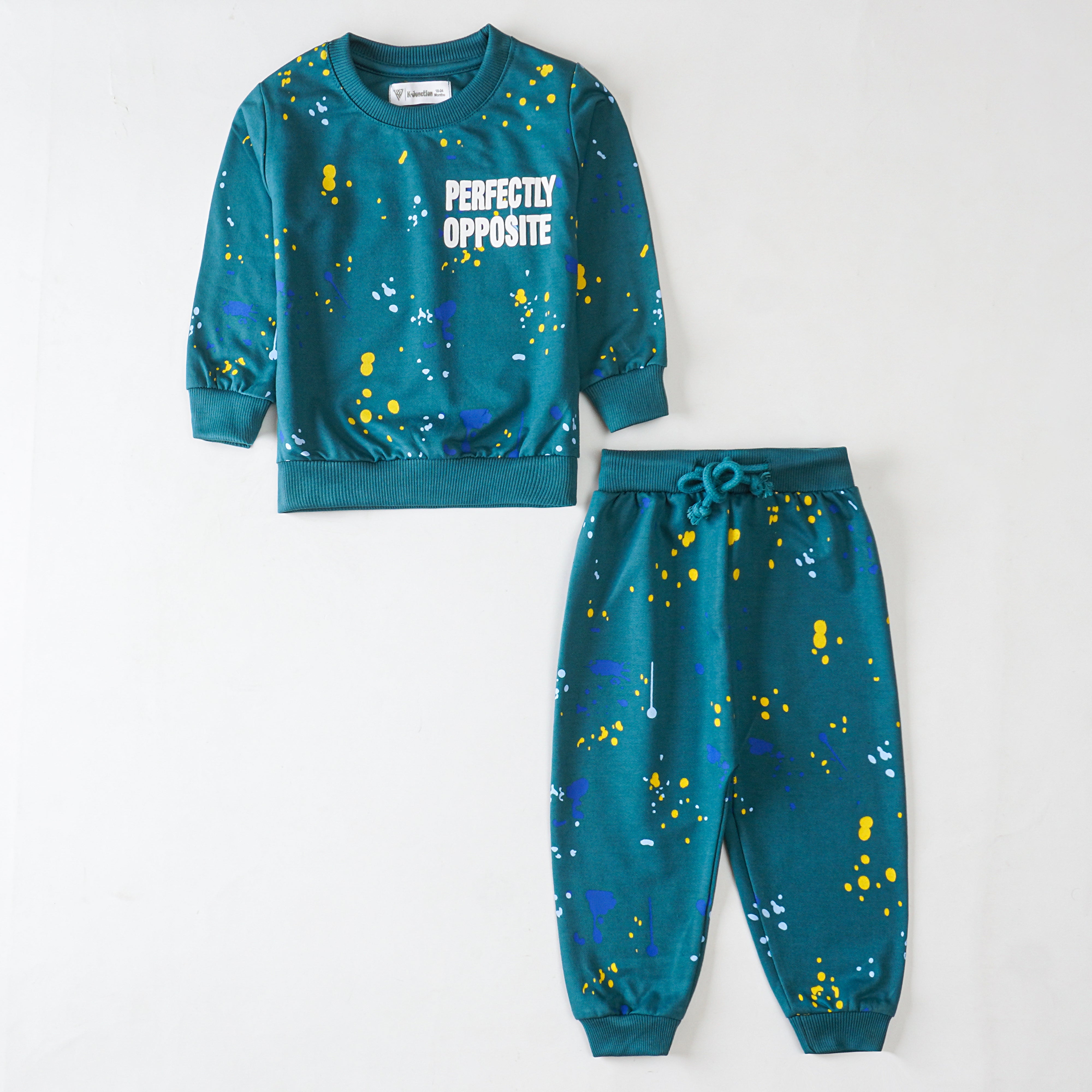 Boys Terry Printed Full Sleeve Suit