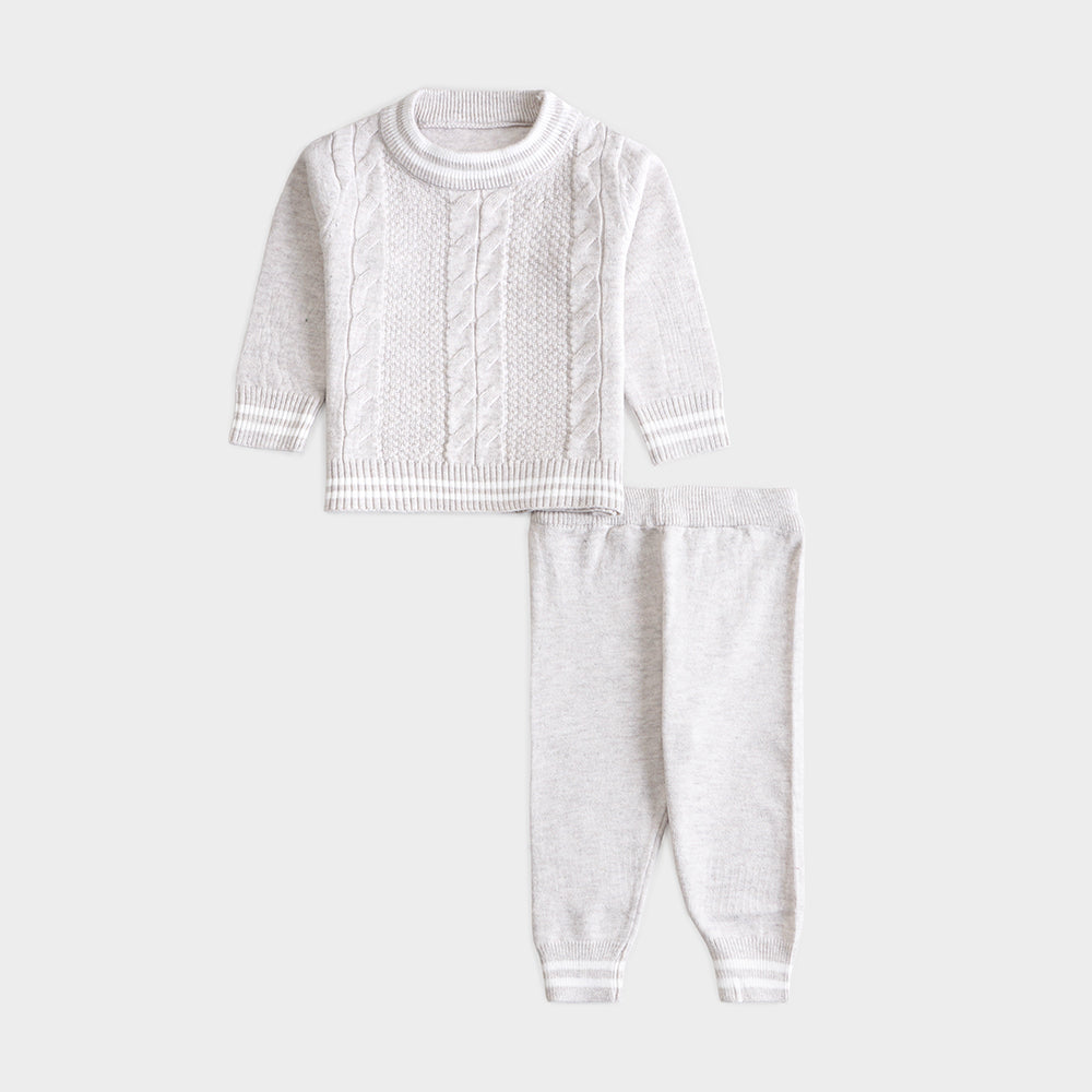 Infant Boys 2 Pcs Suit – Mustard, Navy Blue, Off White & Skin Winter Outfit Set (6 Months to 3 Years)