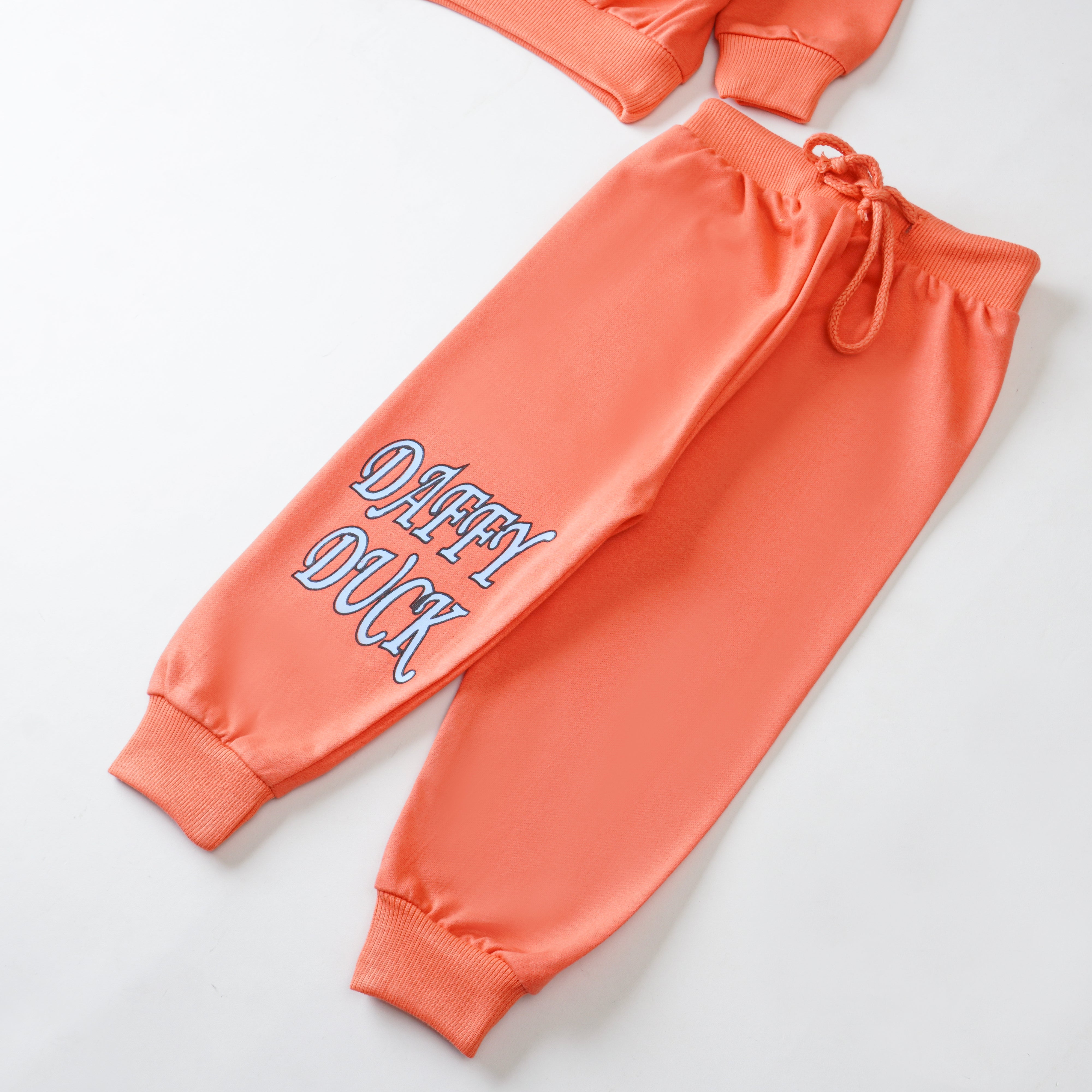 Girls Terry Printed Full Sleeve Suit