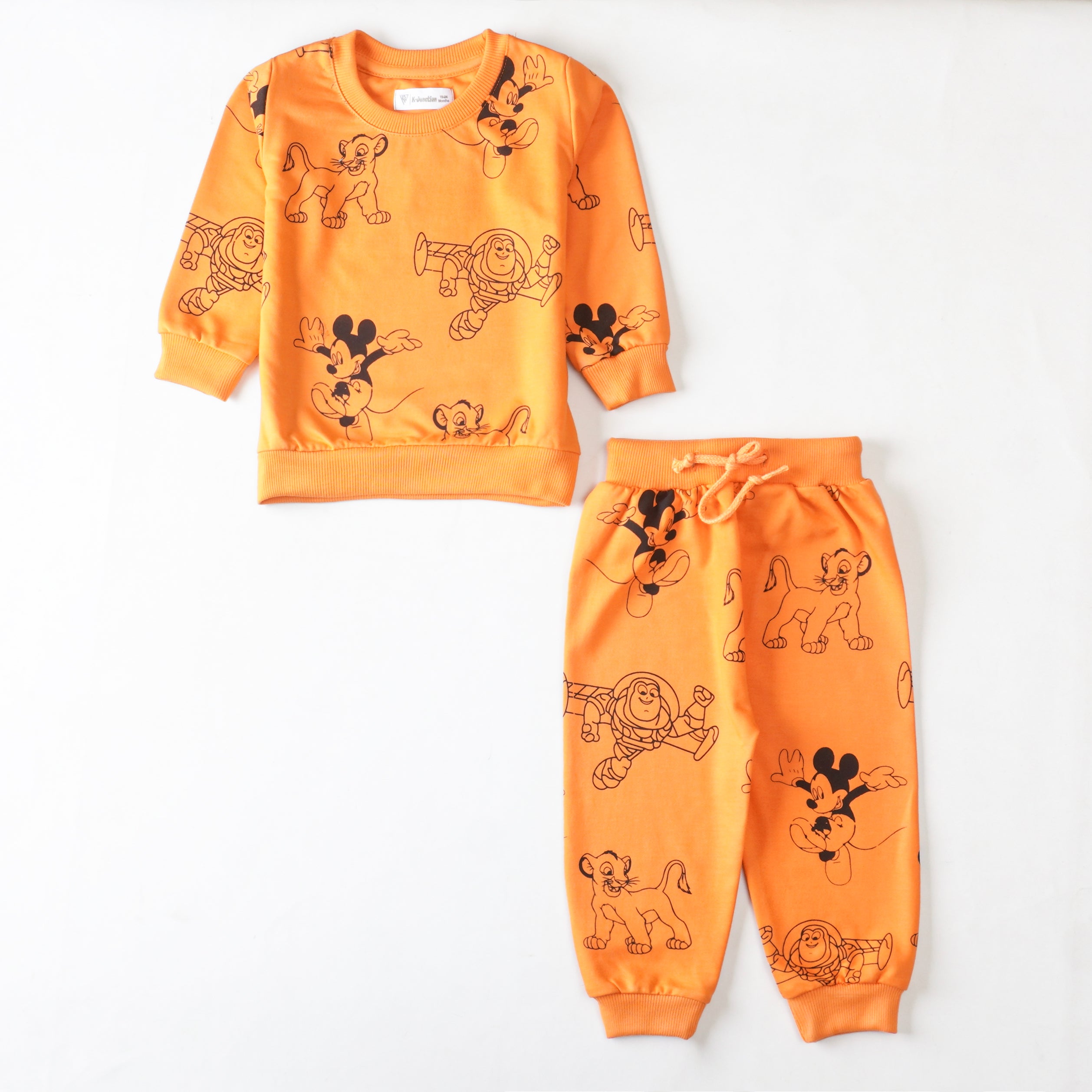 Boys Terry Printed Full Sleeve Suit