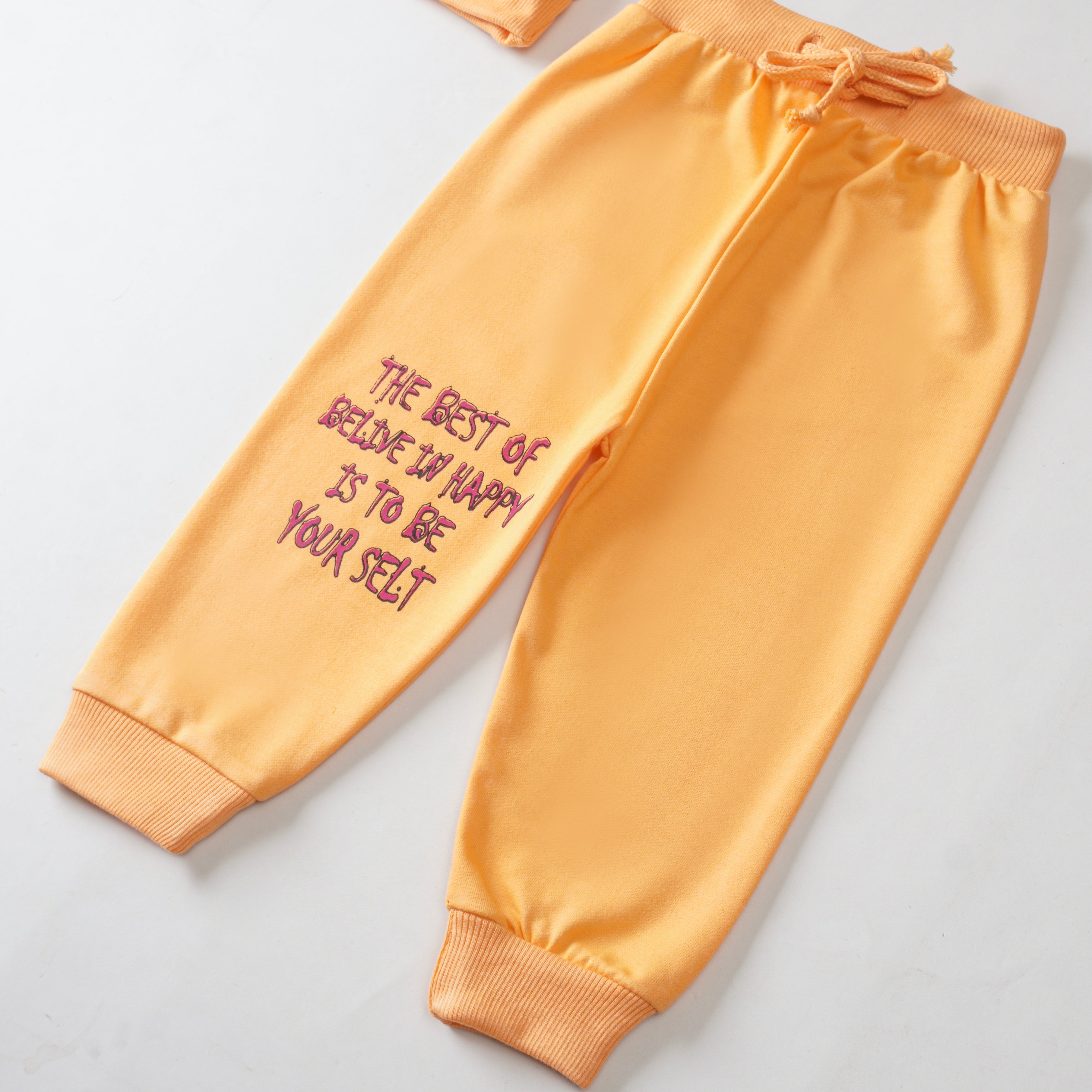 Girls Terry Printed Full Sleeve Suit