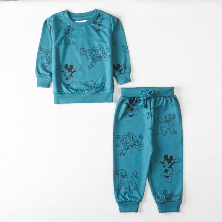 Boys Terry Printed Full Sleeve Suit